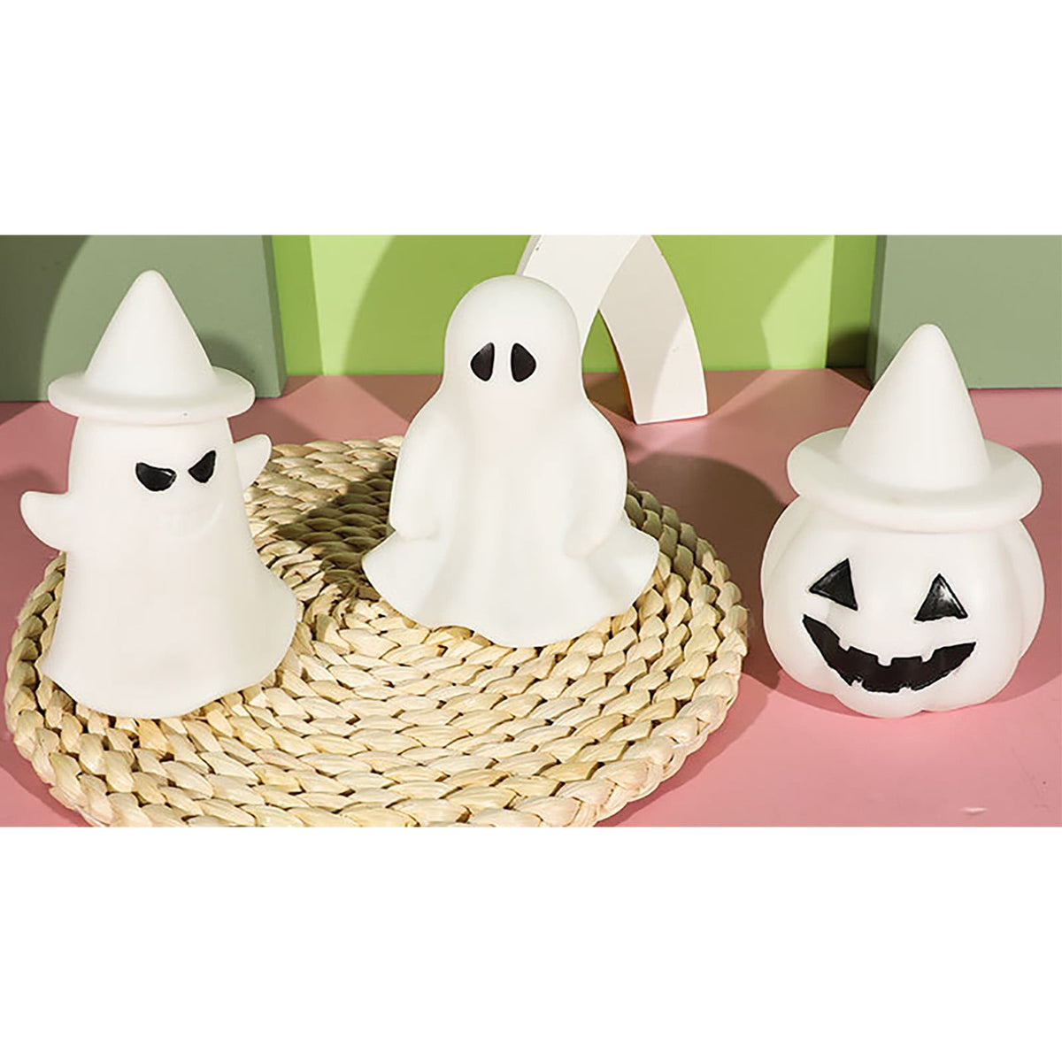 BZPIZ Halloween Party Decorations Halloween Ghost Decor Light Up Ghost-Lighted Spooky Ghost Decor with LED String Lights for Yard, Lawn, Garden Outside Decoration