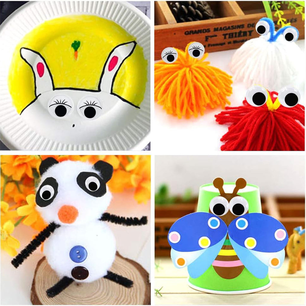 Livease 1700Pcs Googly Eyes Self Adhesive, Craft Sticker Wiggle Eyes for DIY, Multi Colors and Sizes