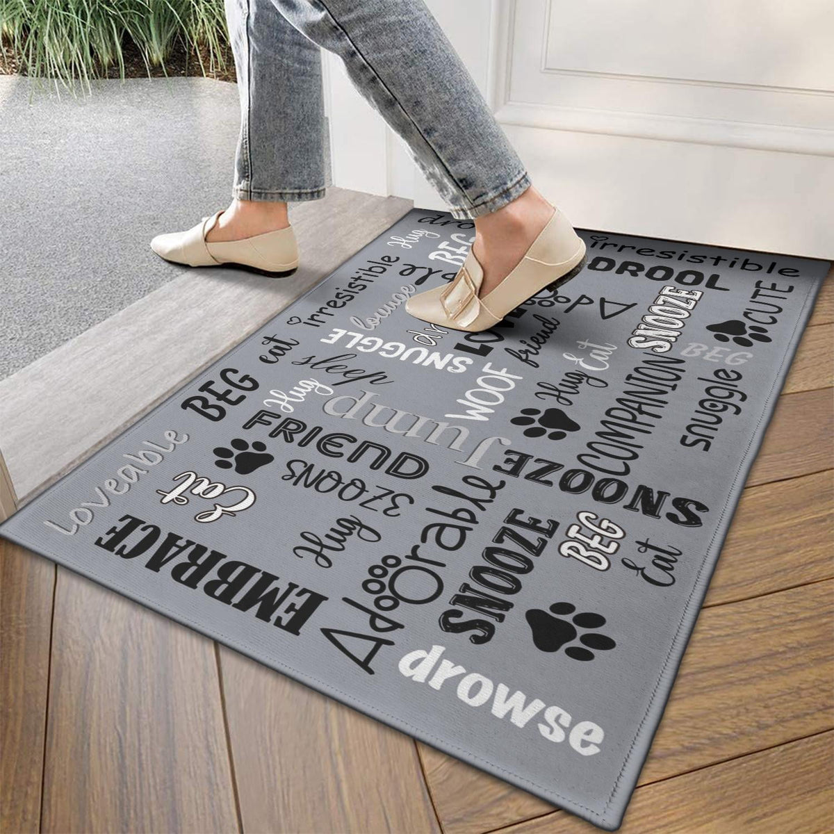 Brown Vintage Tribal Western Non Slip Washable Door Mat Funny Doormat Outdoor Inside Floor Rugs Crystal Velvet 30x17 Inches