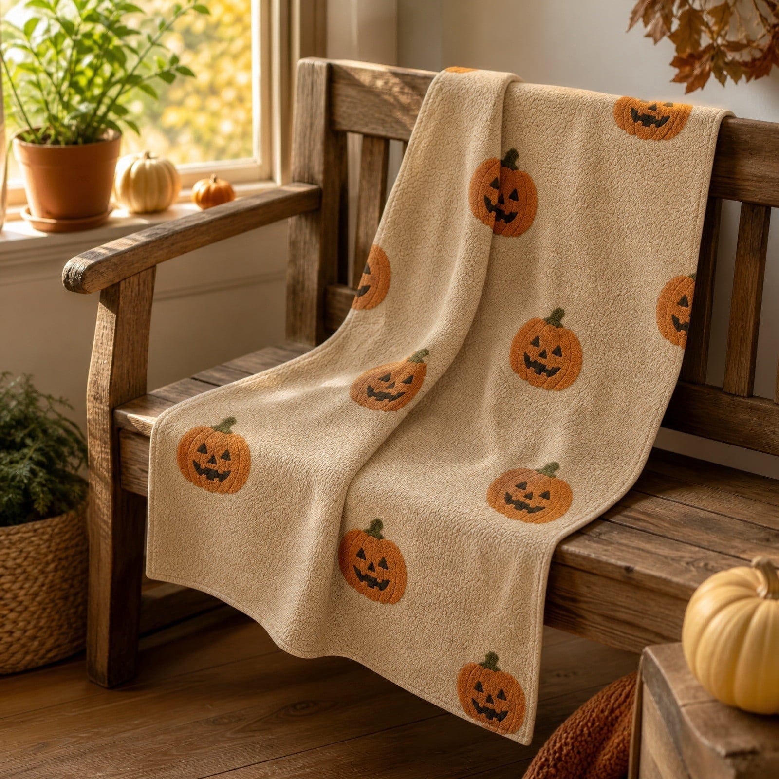 Vggrvlo Up to 25% Off Halloween Halloween Themed Throw Blanket Autumn Leaves Fall Throw Blanket for Couch Cute Halloween Blanket for G-irls B-oys K-ids Women Men