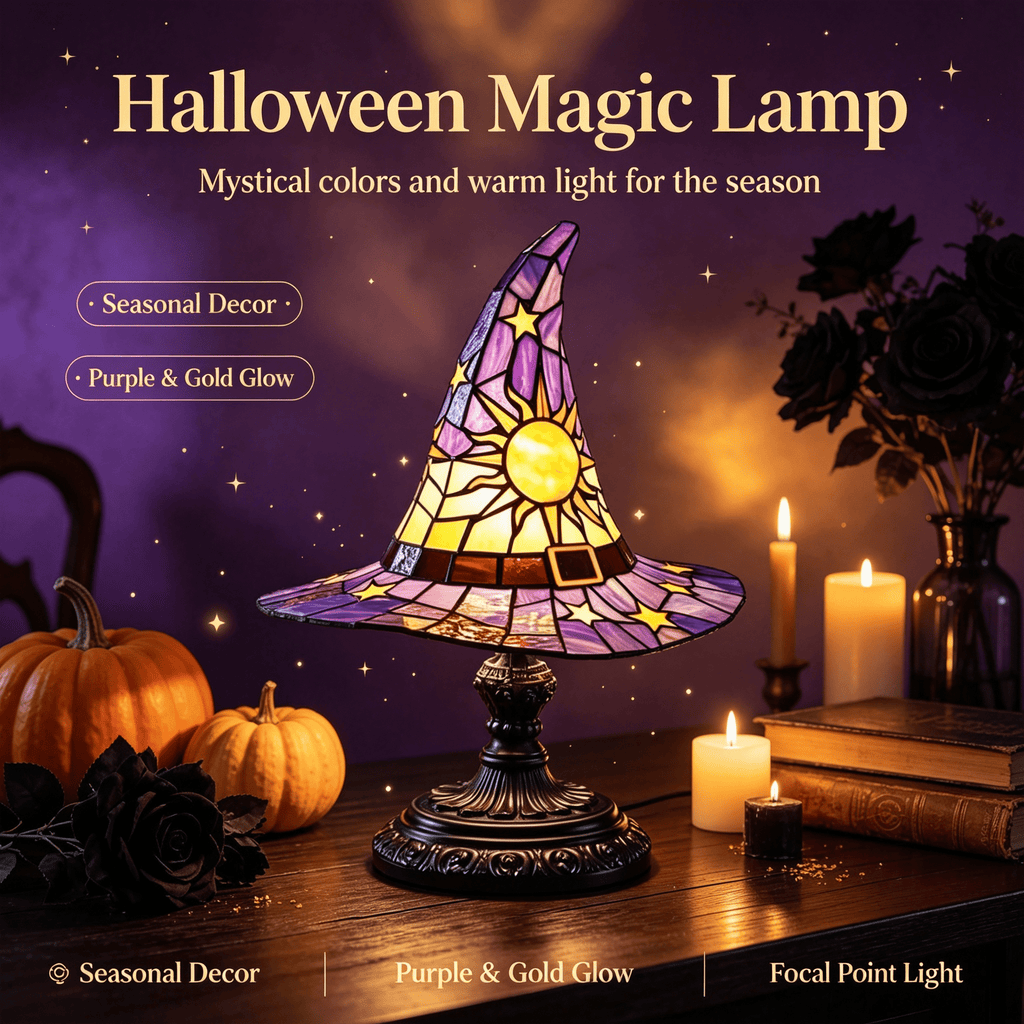 Stijggn Witch Hat Lights Halloween Glowing Lights, Waterproof Hanging Witch Hat Decorations, Warm Light Festival Ornaments for Indoor Outdoor Yard Garden Party Halloween Decor