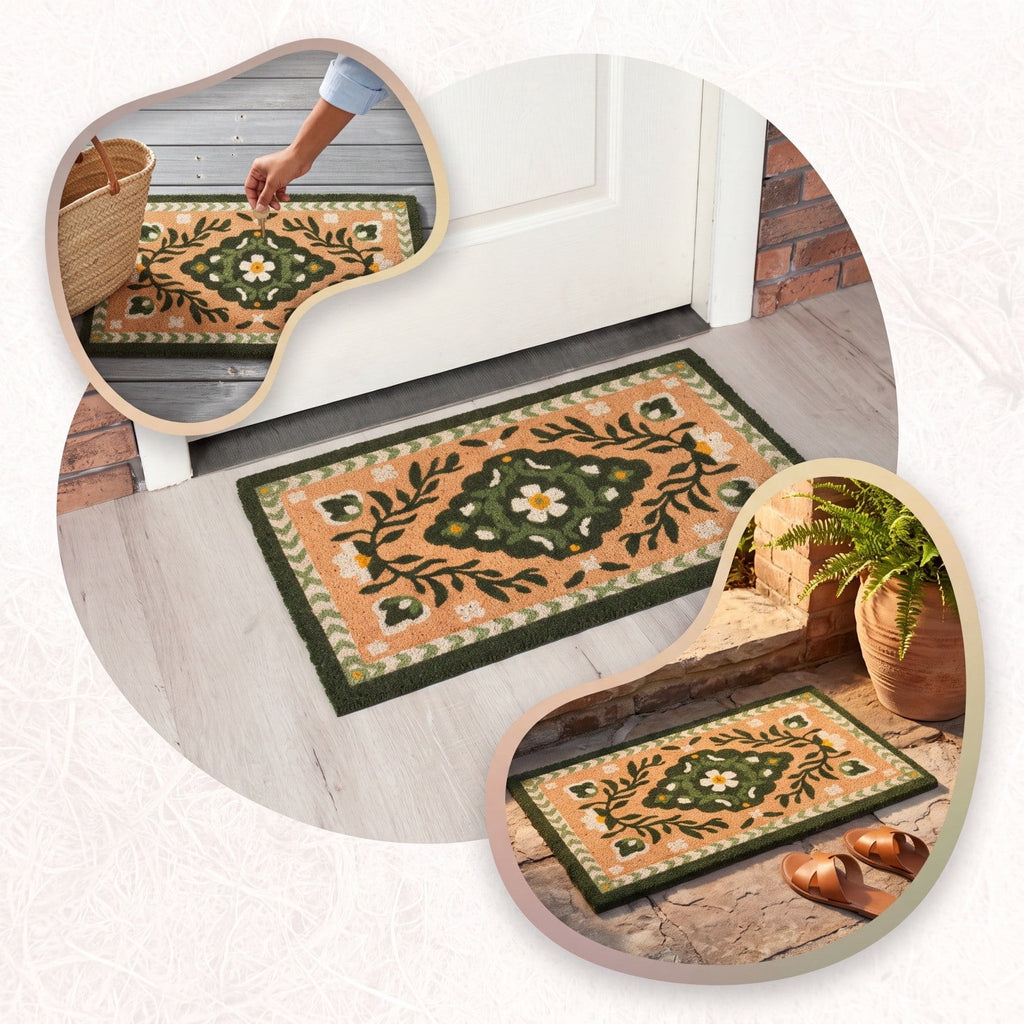 Boho Tassel Doormat 16x24 Inch, Soft Woven Laundry Kitchen Floor Rug for Farmhouse Decor, 1 PC