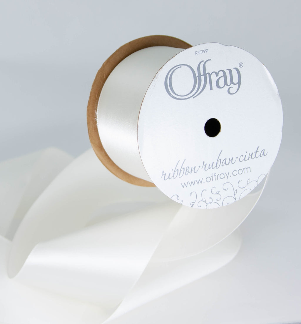(2 pack) Offray Ribbon, Red 2 1/4 inch Single Face Satin Polyester Ribbon for Sewing, Crafts, and Gifting, 9 feet, 1 Each