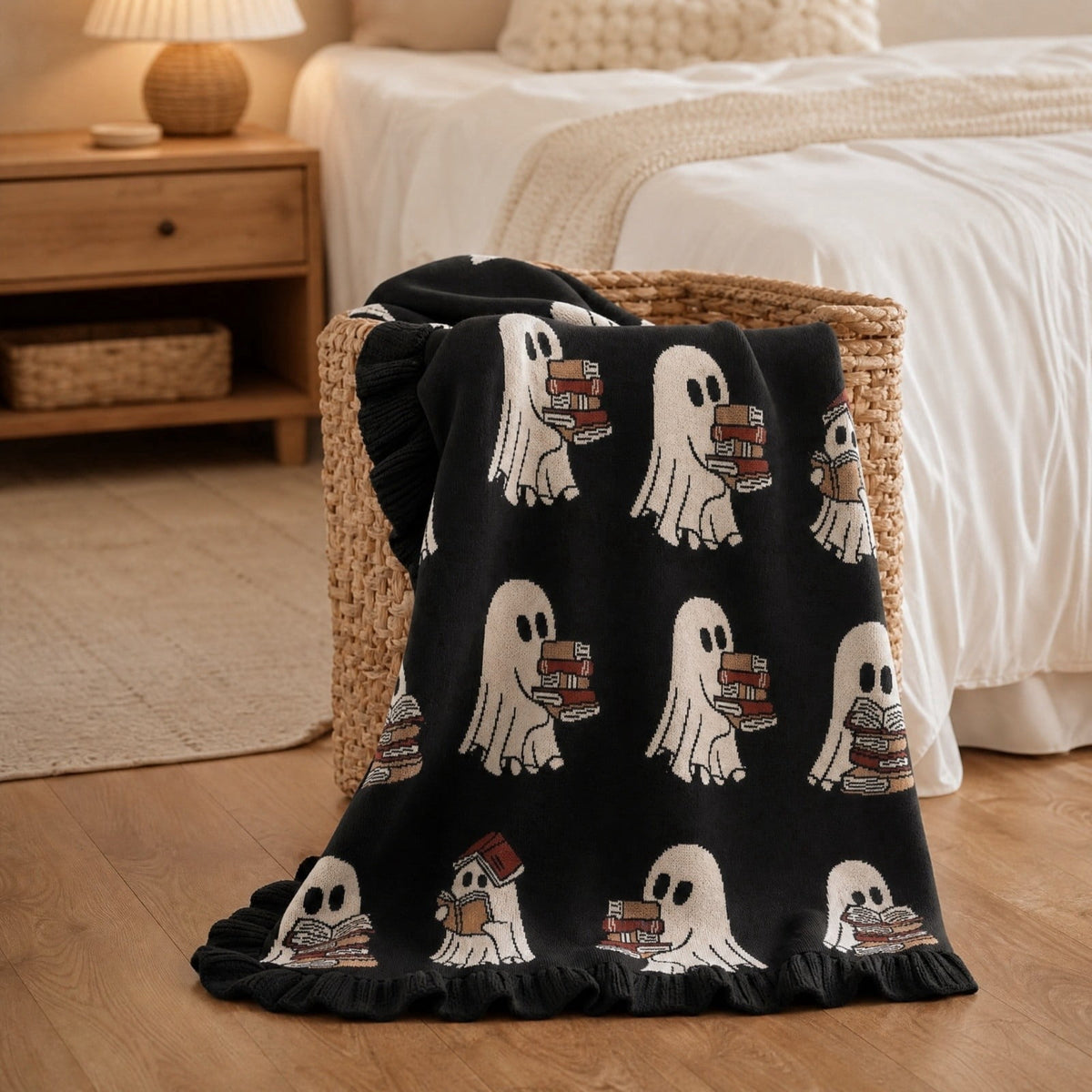 Vggrvlo Up to 25% Off Halloween Halloween Themed Throw Blanket Autumn Leaves Fall Throw Blanket for Couch Cute Halloween Blanket for G-irls B-oys K-ids Women Men