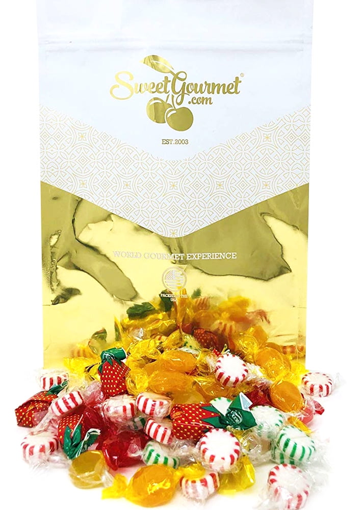 SweetGourmet Hostess Deluxe Hard Candy Mix, Wrapped, Bulk, 2 Pounds