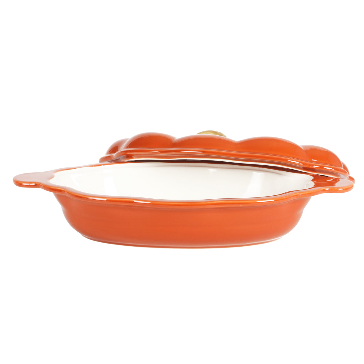 The Pioneer Woman 3-Quart Oval Pumpkin Stoneware Baker with Lid, Linen