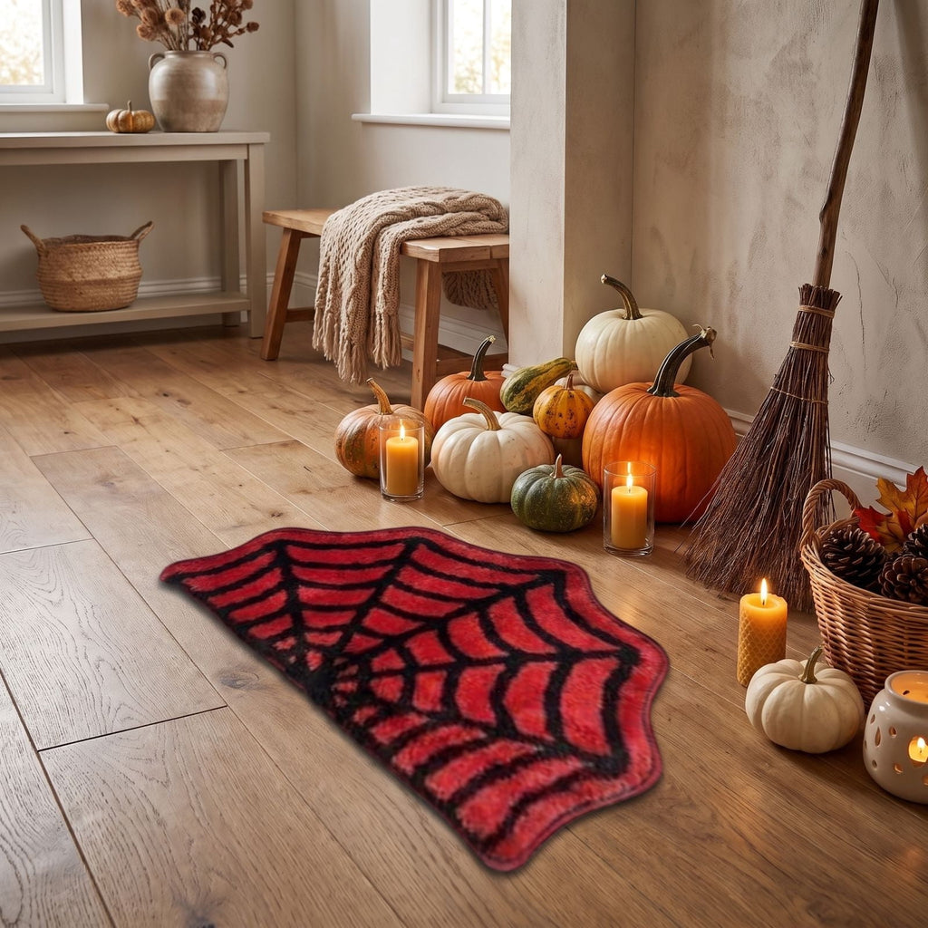 Yhmxh Halloween Bathroom Rugs, Halloween Pumpkin Bath Mats, Farmhouse Halloween Rugs for Bathroom Decorations for The Home, Holiday Cute Pumpkin Decor Non-Slip 15.7x23.6 Inches