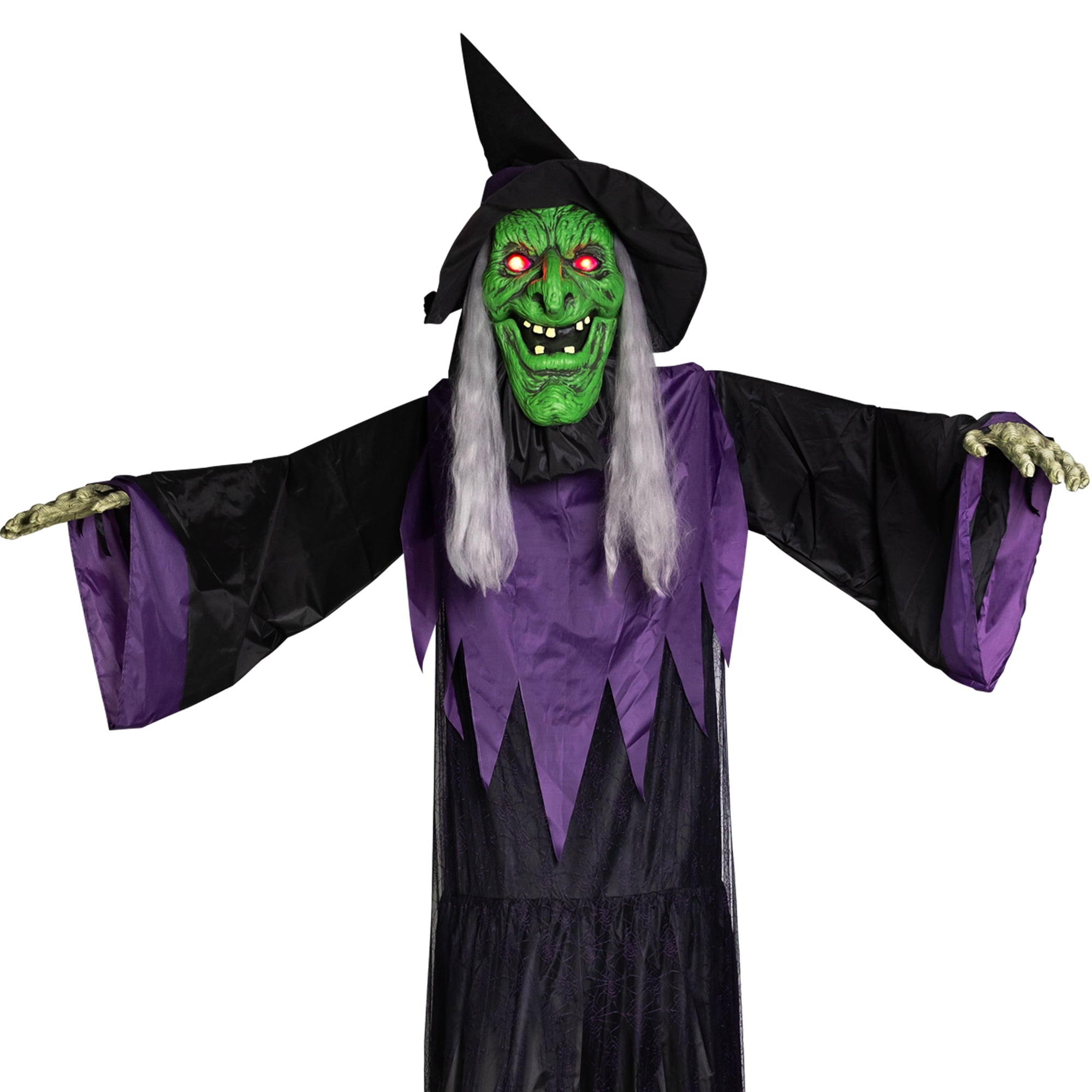 Northlight Huge Lighted and Animated Talking Witch Commercial Outdoor Halloween Decoration - 15'