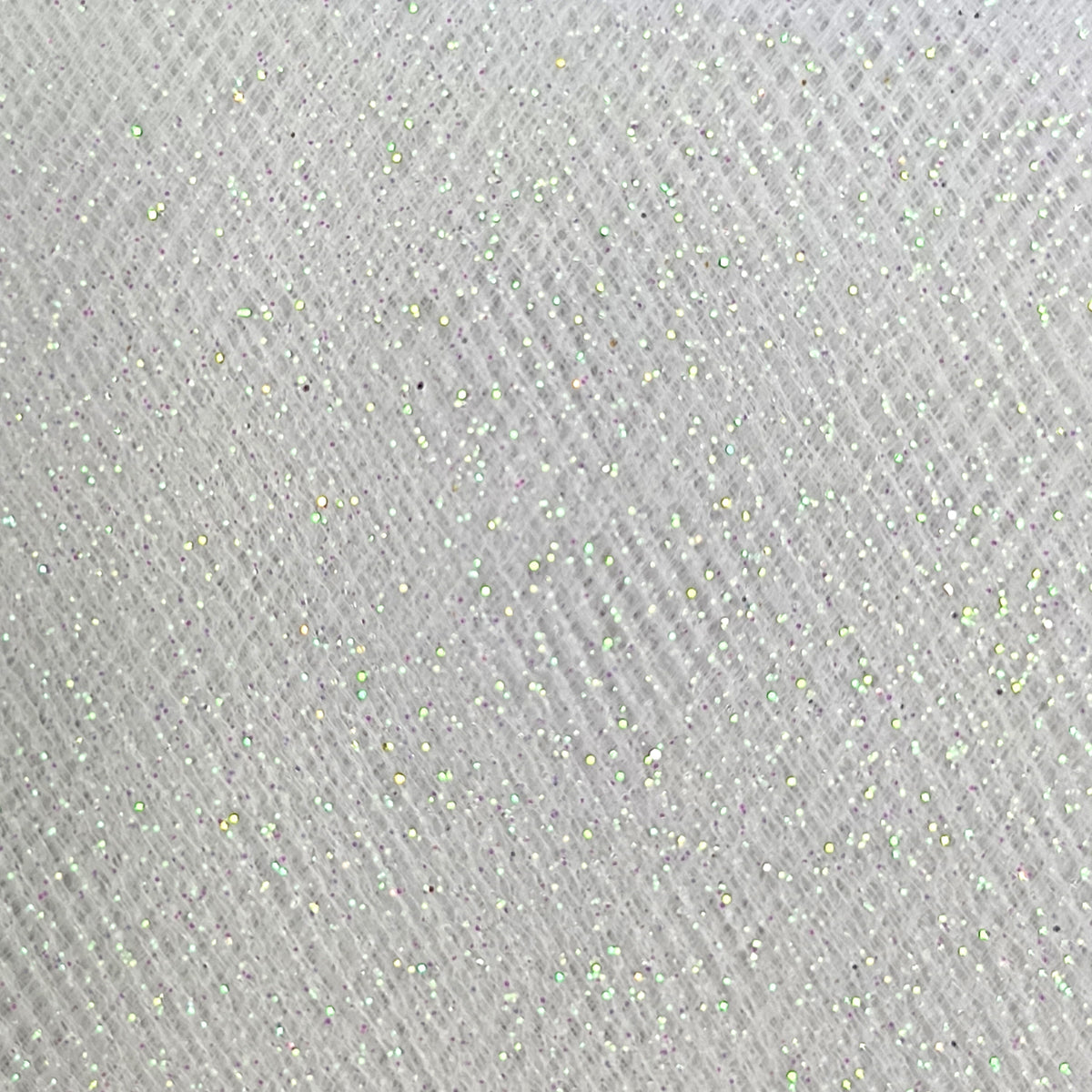 3 Yard Cut Glitter Tulle Fabric, White, 54" Wide for Apparel & Crafting, by Fuzhou