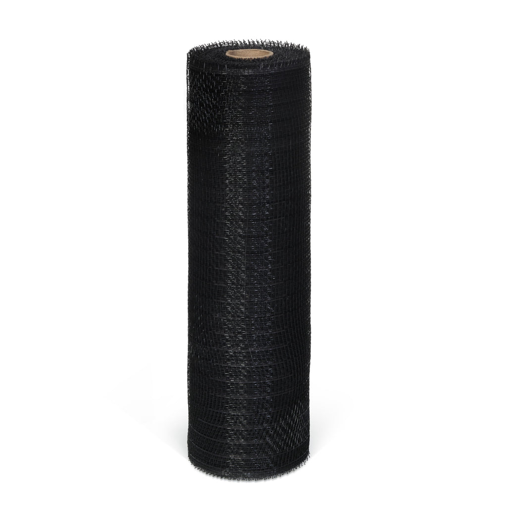 Hello Hobby Black Deco Mesh for Crafts, Ribbons and Decorations, 5.5 in x 10 yd