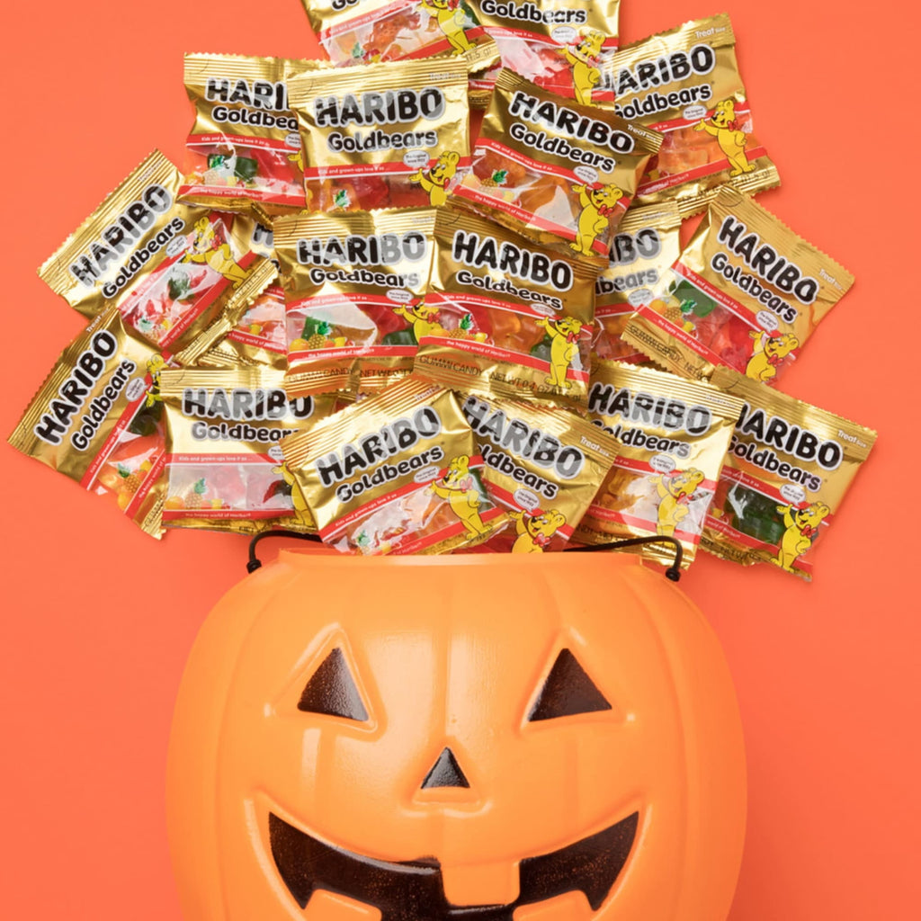 HARIBO Trick or Treat Trio Halloween Gummy Candy Mini Pouches, 45ct