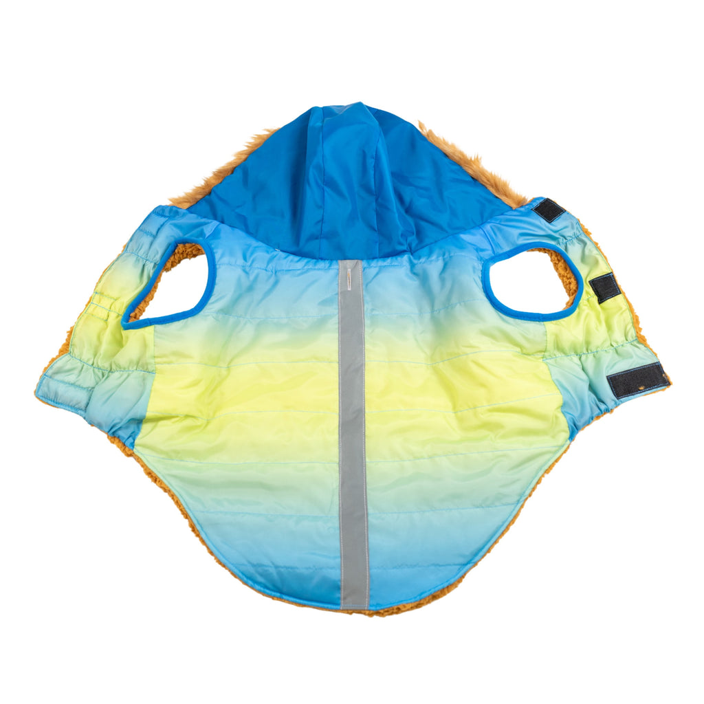Vibrant Life Pet Hooded Jacket, Blue Ombre, S