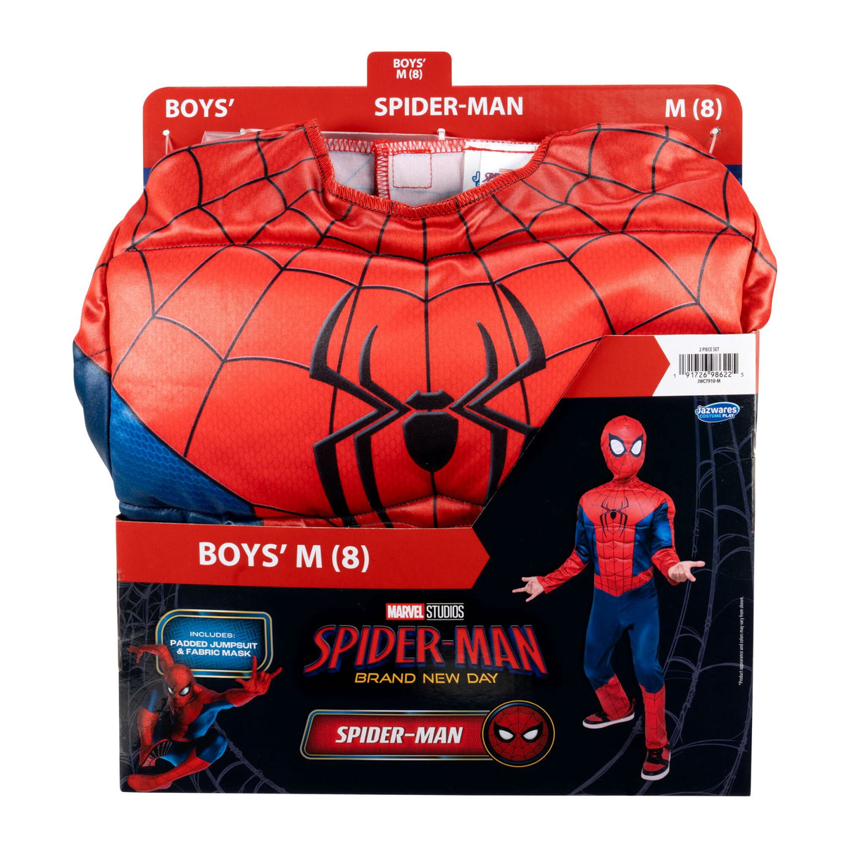 Marvel's Spider-man Halloween Costume for Children, Boy's Size S (6/7), by Jazwares