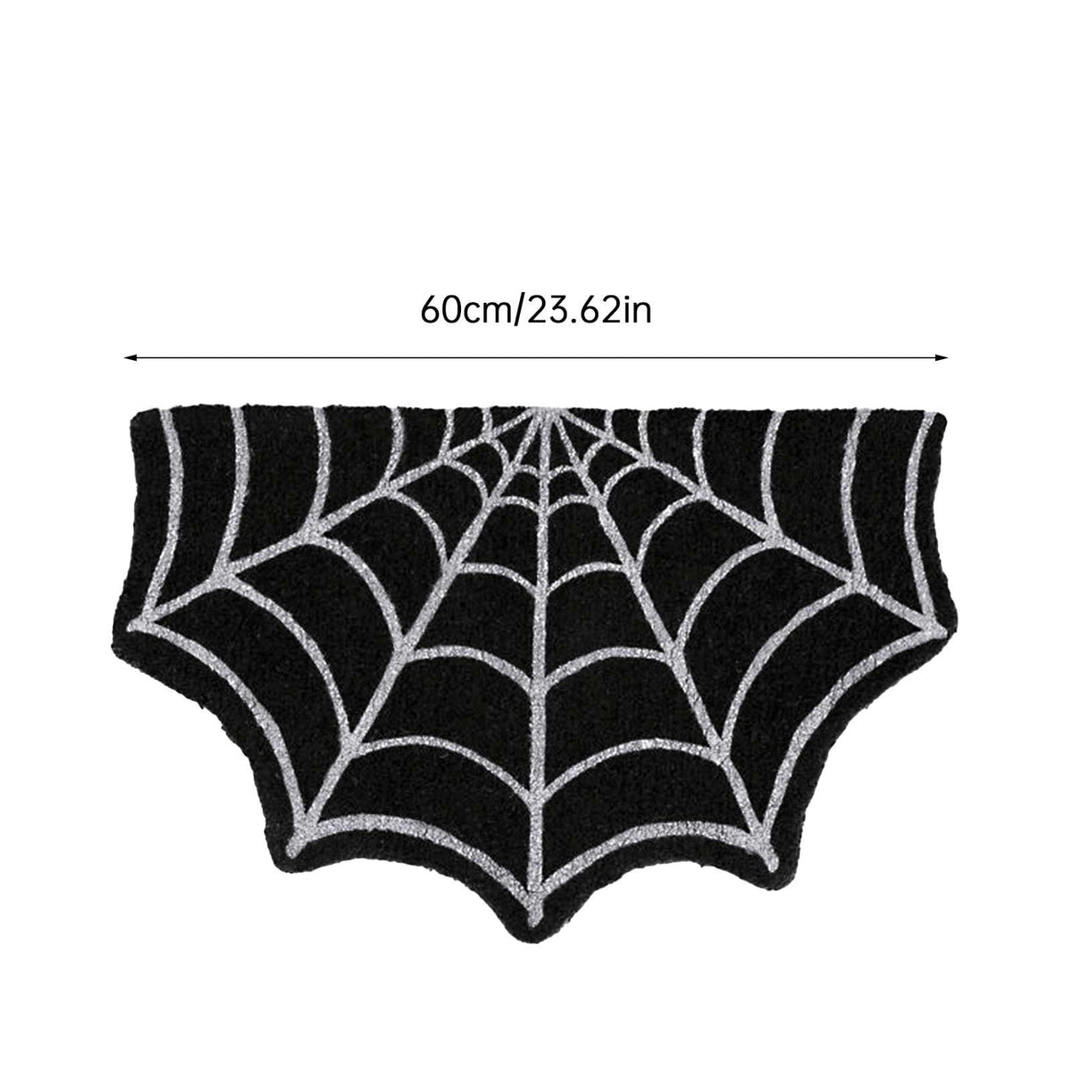 Halloween Doormat Spider Web Spooky Gothic Cute Fun Floor Mat Non Washable Welcome for Indoor Outdoor Entrance, Fall Thanksgiving Home Decor,23.6 Inch