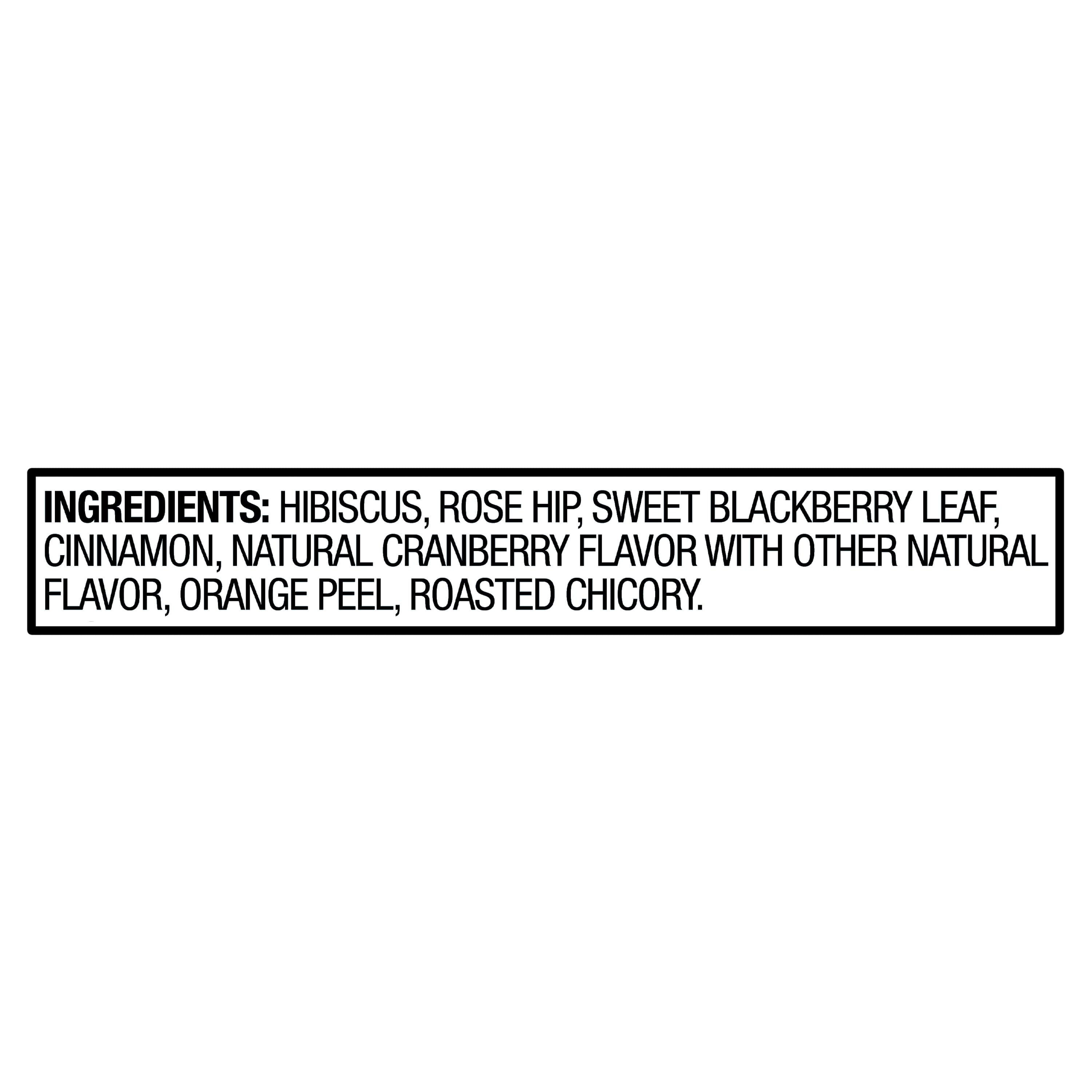Great Value Cranberry Hibiscus Herbal Tea, 20 Count