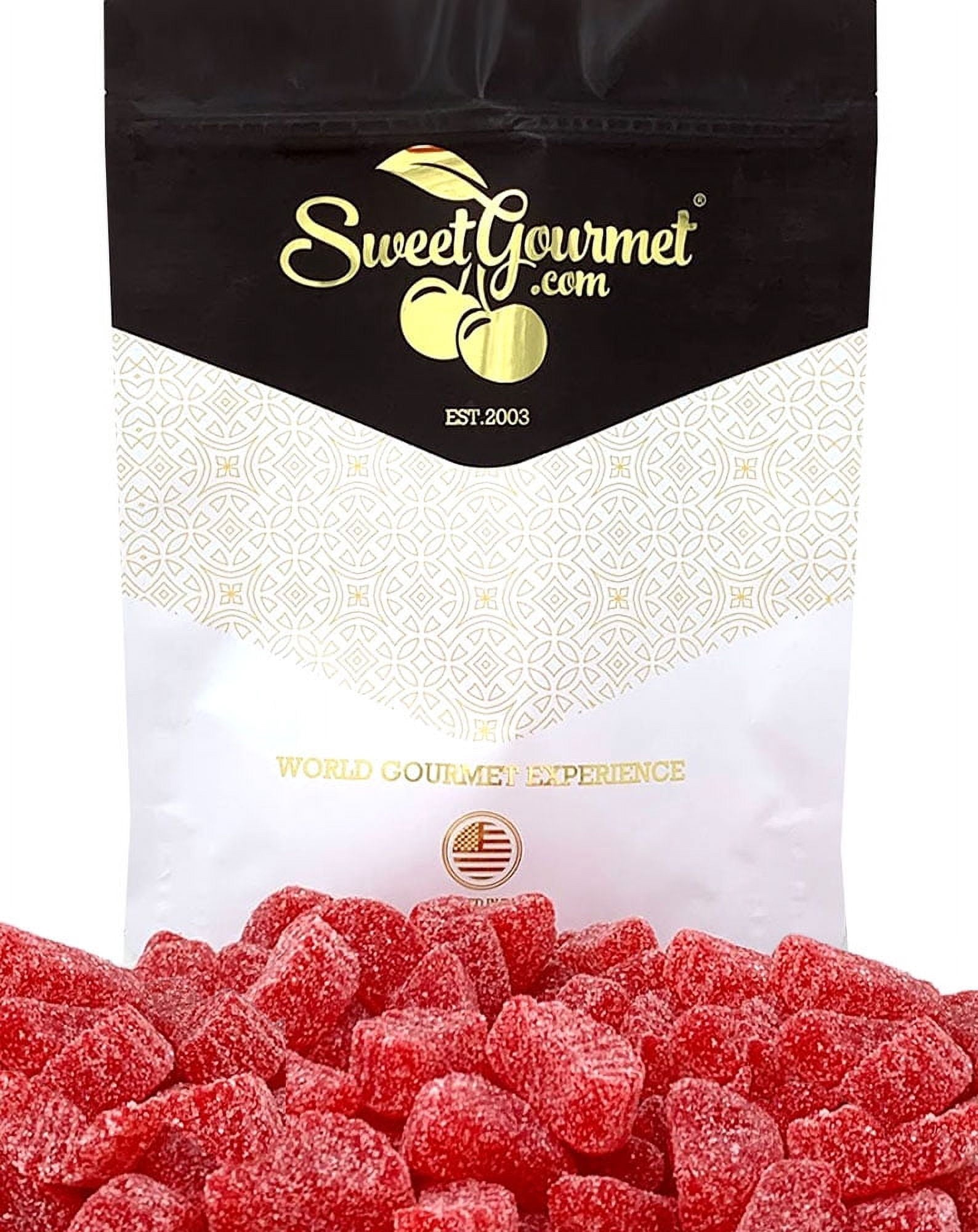 SweetGourmet Jelly Cherry Slices Bulk Candy | 1 Pound