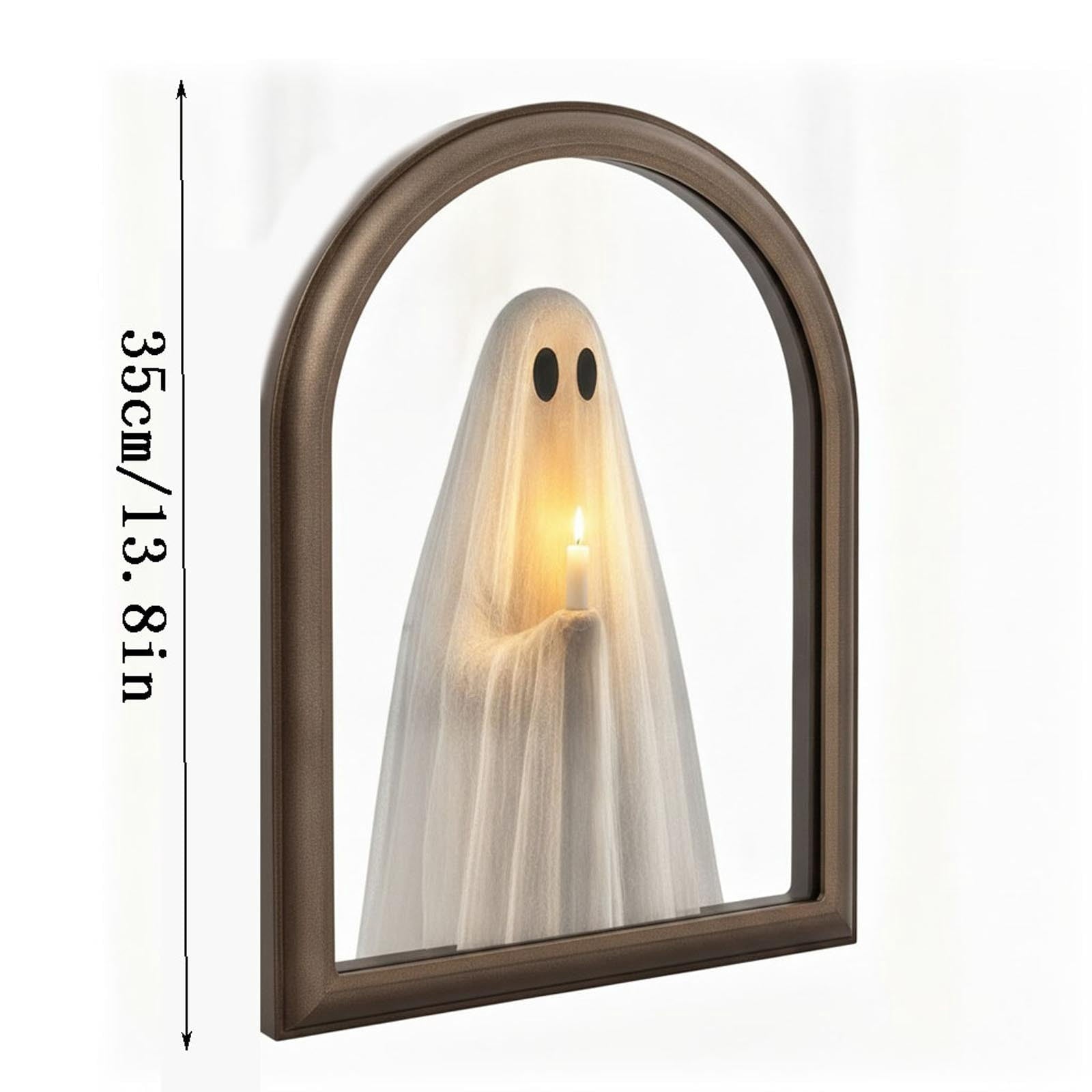 Clearance Martha Ghost Mirror! Halloween Decorations Indoor Gifts, LED Ghost Mirror Hologram,Spooky Gothic Decor,Haunted Mirror Halloween Decorations,Vintage Wall Decor for Living Room Fireplace