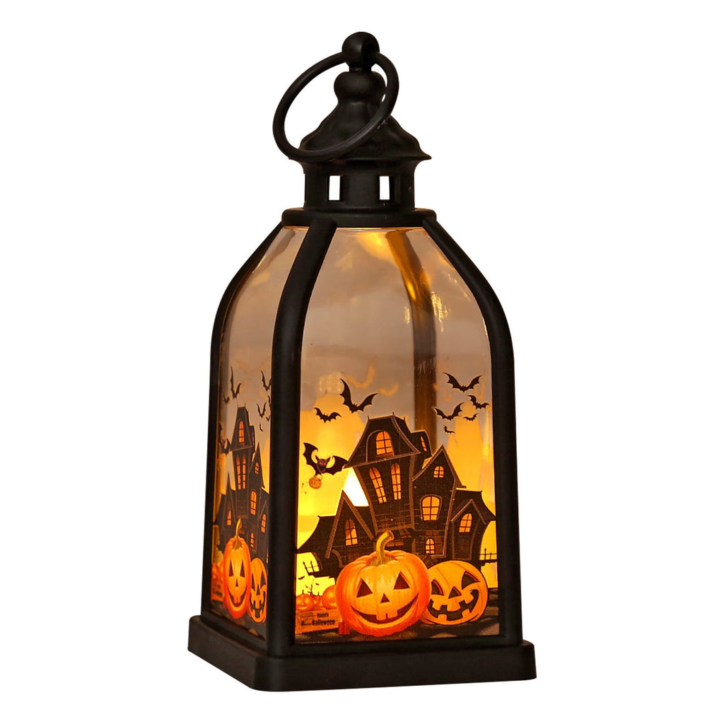 Halloween Decorations Indoor Candle Lantern With LED Lights Hanging Spooky Halloween Lanterns For Indoor Outdoor Home Room Door Party Decor