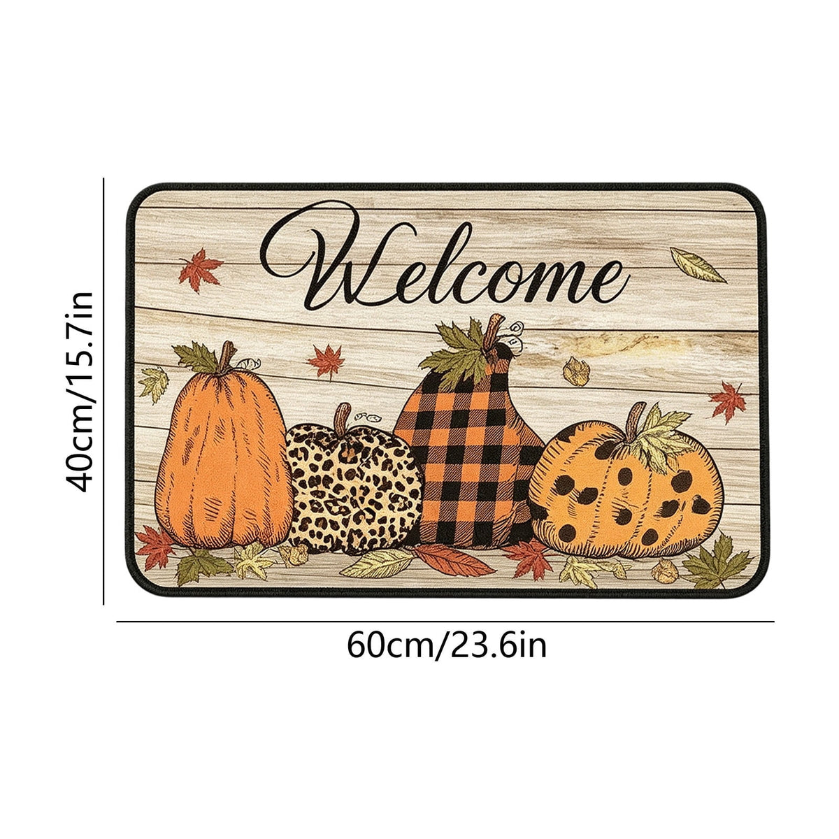 Autumn Door Mat for Entryway, 16x24 Inch, Fall-Themed Floor Doormat for Home Decor, Non-Slip Rug Mat for Living Room, Kitchen, Bedroom, Gifts for Fall Lovers (E)