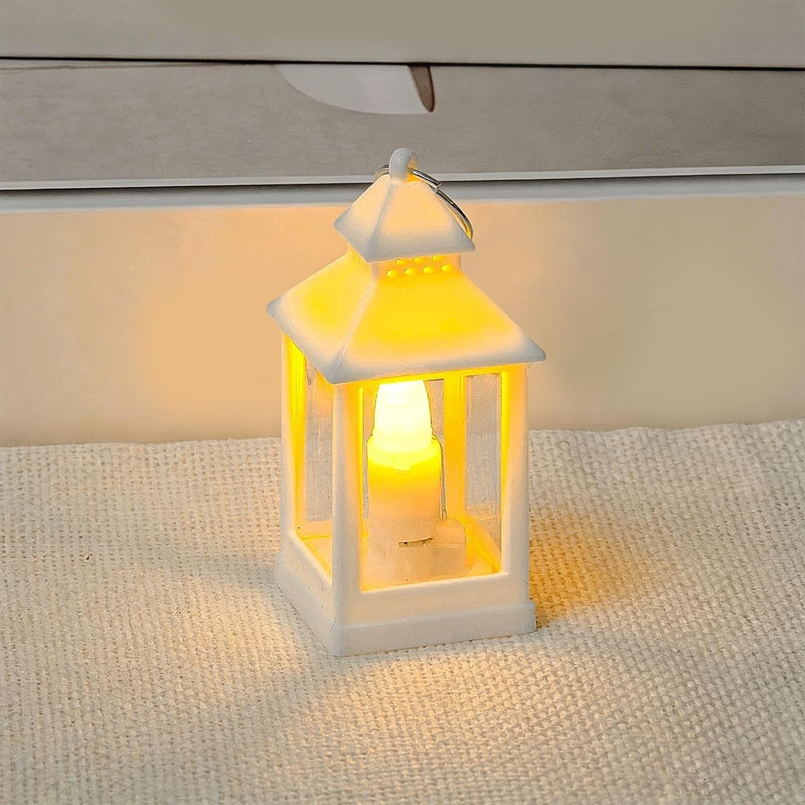 Djiypn Mini Lanterns 2Pack LED Small Lanterns Decorative Indoor Outdoor Hanging Lantern Decorative Candle Light Farmhouse Decor for Weddings Western Camping Party Halloween Christmas Decorations