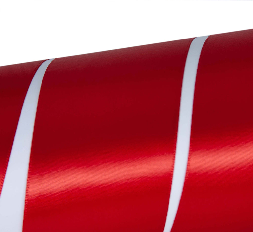 (2 pack) Offray Ribbon, Red 2 1/4 inch Single Face Satin Polyester Ribbon for Sewing, Crafts, and Gifting, 9 feet, 1 Each