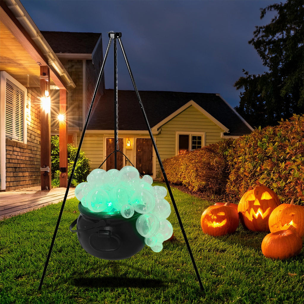 Muecwrye Halloween Decorations Outdoor, Halloween Clearance! Halloween Witches Cauldron on Tripod with Lights, DIY Bubbling Cauldron Set Decor for Home Porch Outside, Halloween Party Supplies
