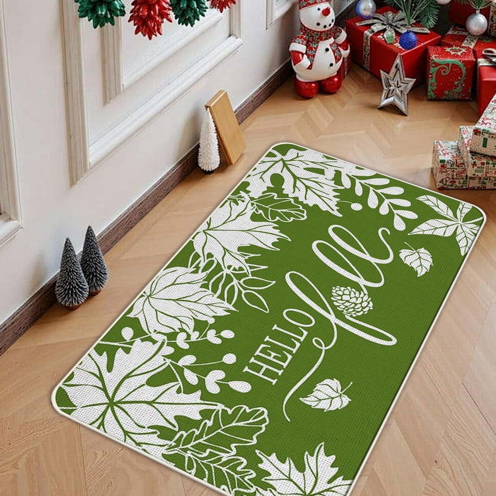 SHENGXINY Halloween Decor Kitchen Rug Set of 2 for Thanksgiving Fall Floor Mat Absorbent Oil Proof Kitchen Mat Entry Door Mat