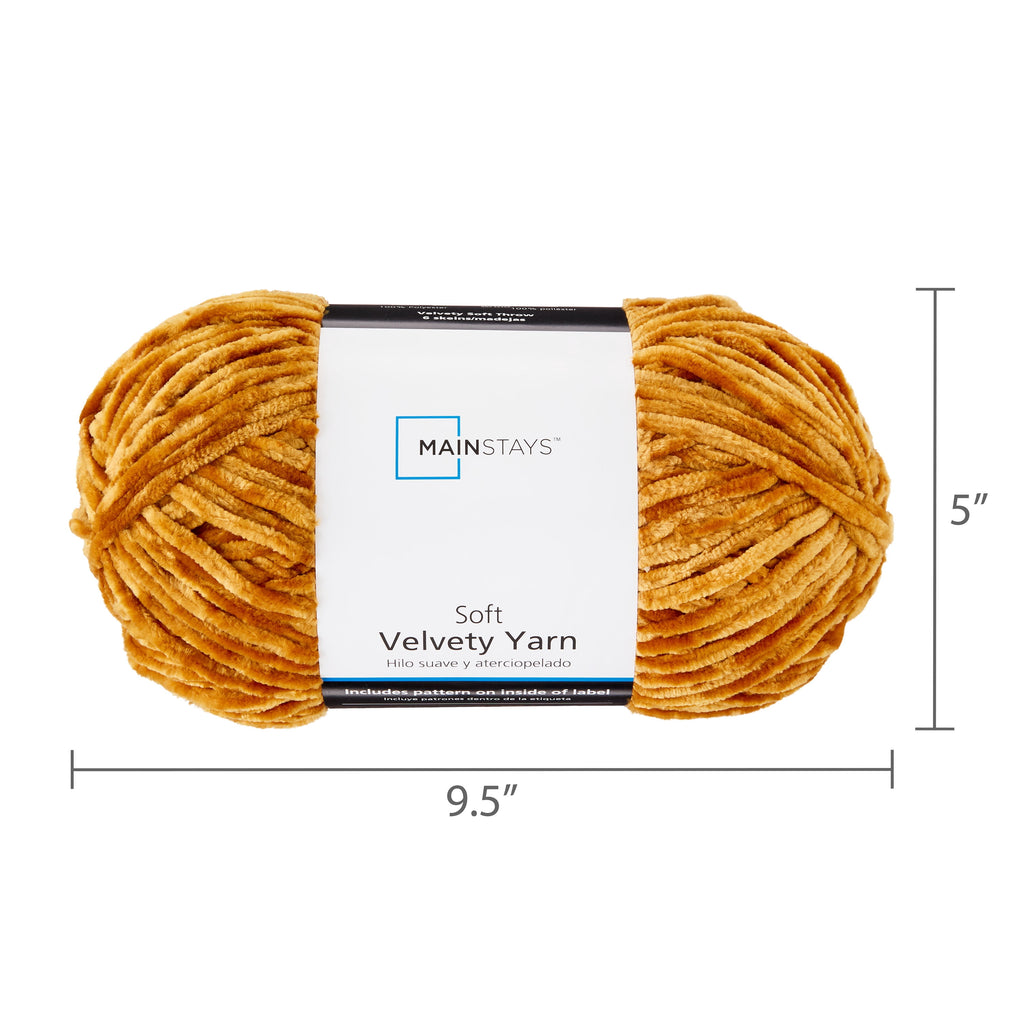 Mainstays Soft Velvety Yarn, 315 yd, Light Blue, 100% Polyester