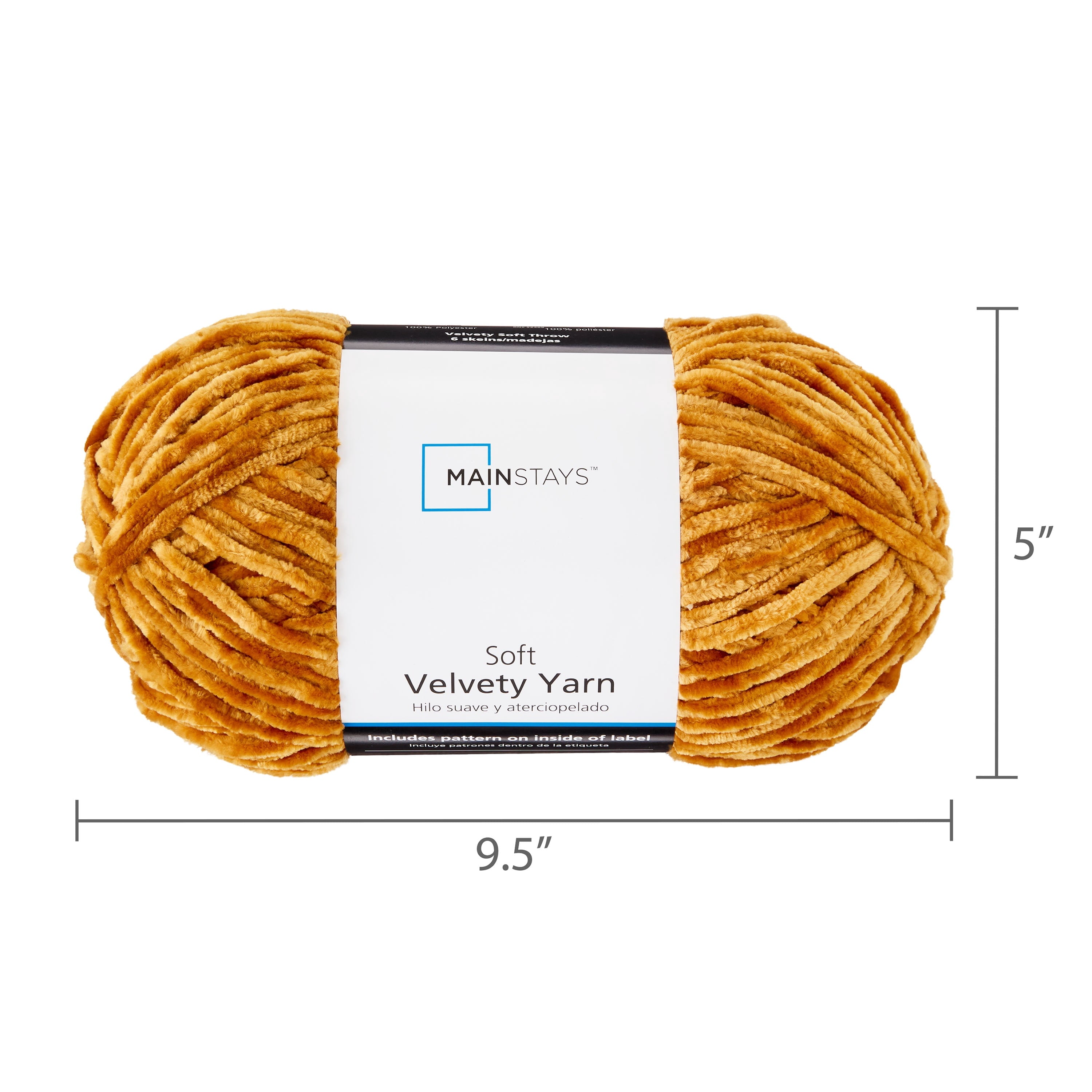 Mainstays Soft Velvety Yarn, 315 yd, Light Blue, 100% Polyester