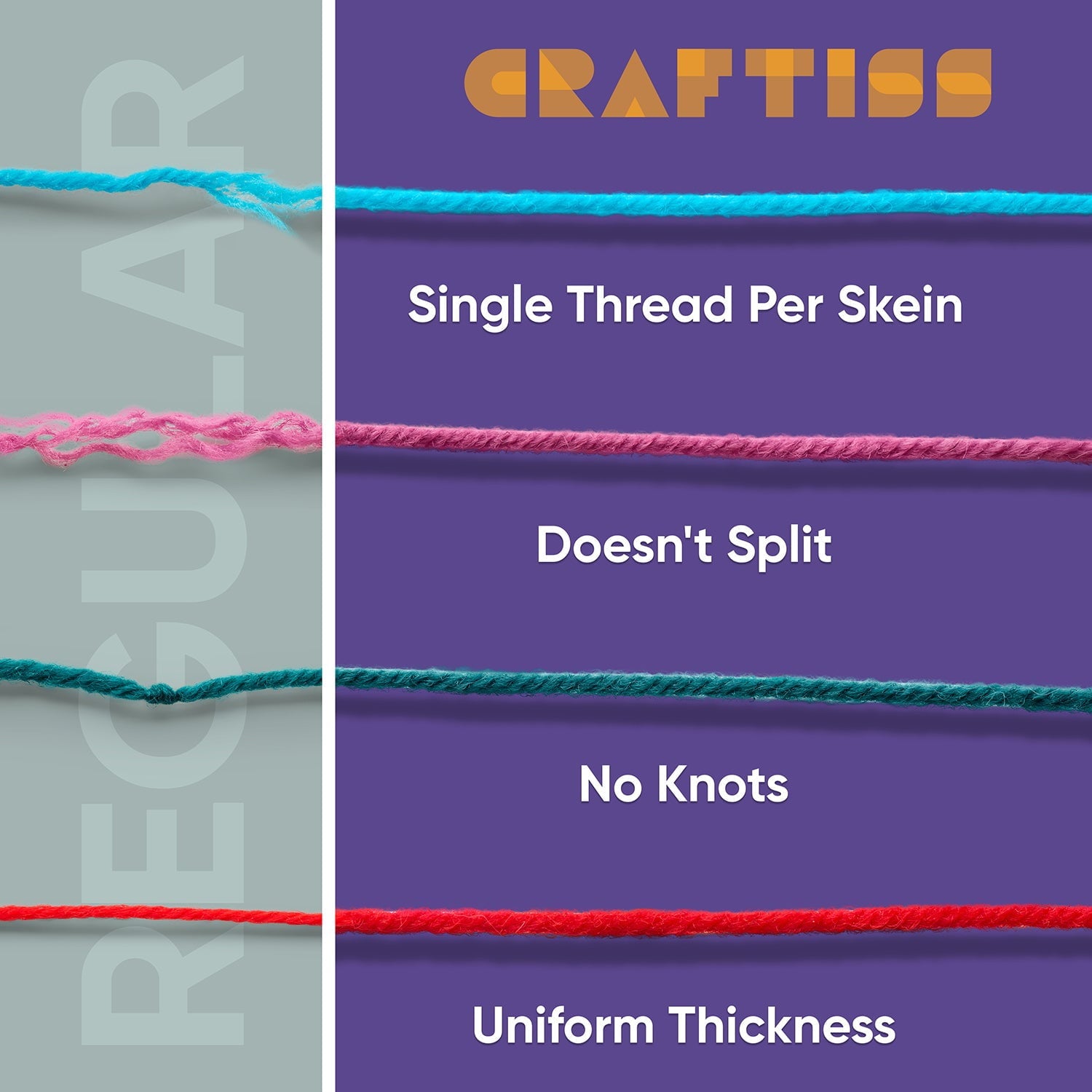 Craftiss Acrylic Yarn for Crochet - 30*0.7 Oz Skeins Unique Colors - Bulk Yarn Kit - 1300 Yards - Perfect for Any Mini Project