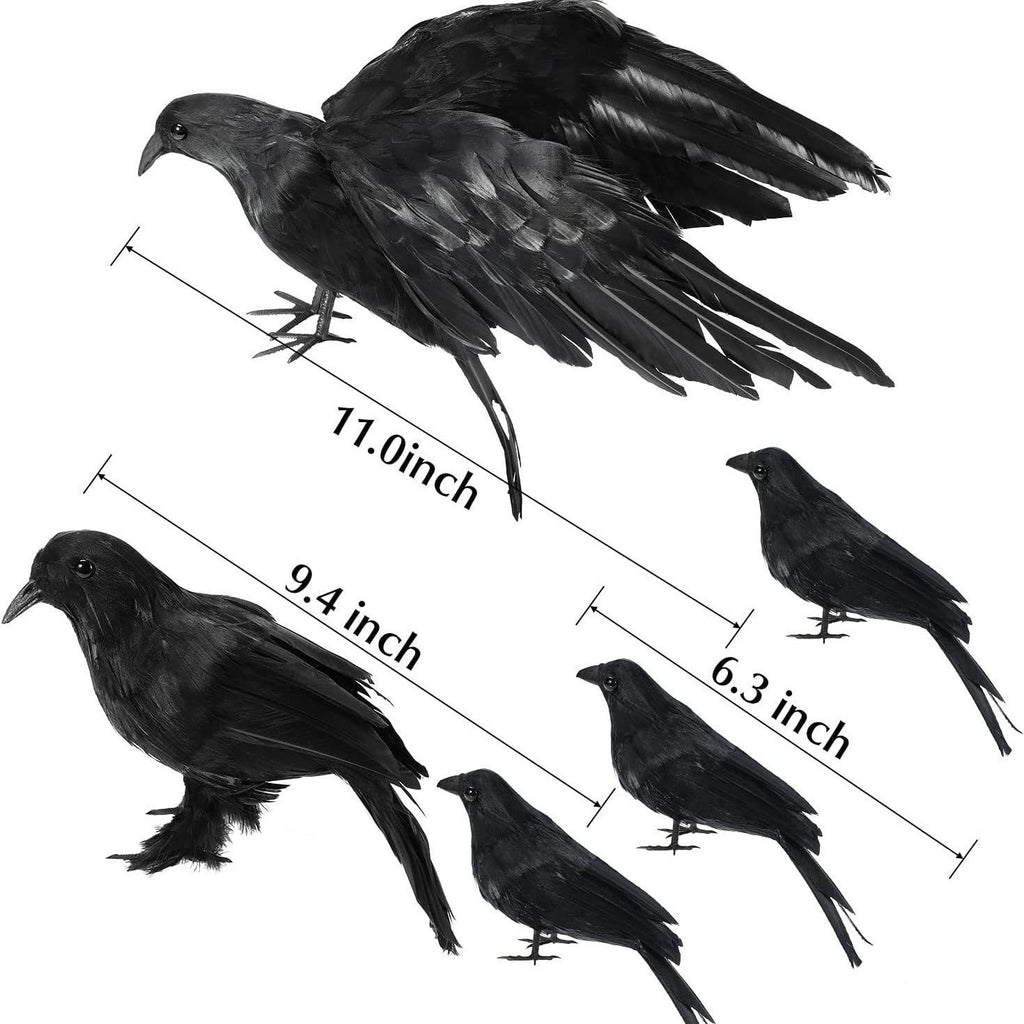 Gothic Mysterious Crow LED Light Luminous Sculpture, Resin Gothic Home Decor Accent, Raven Lamp for Halloween Gift, Bedroom Bedside, Living Room