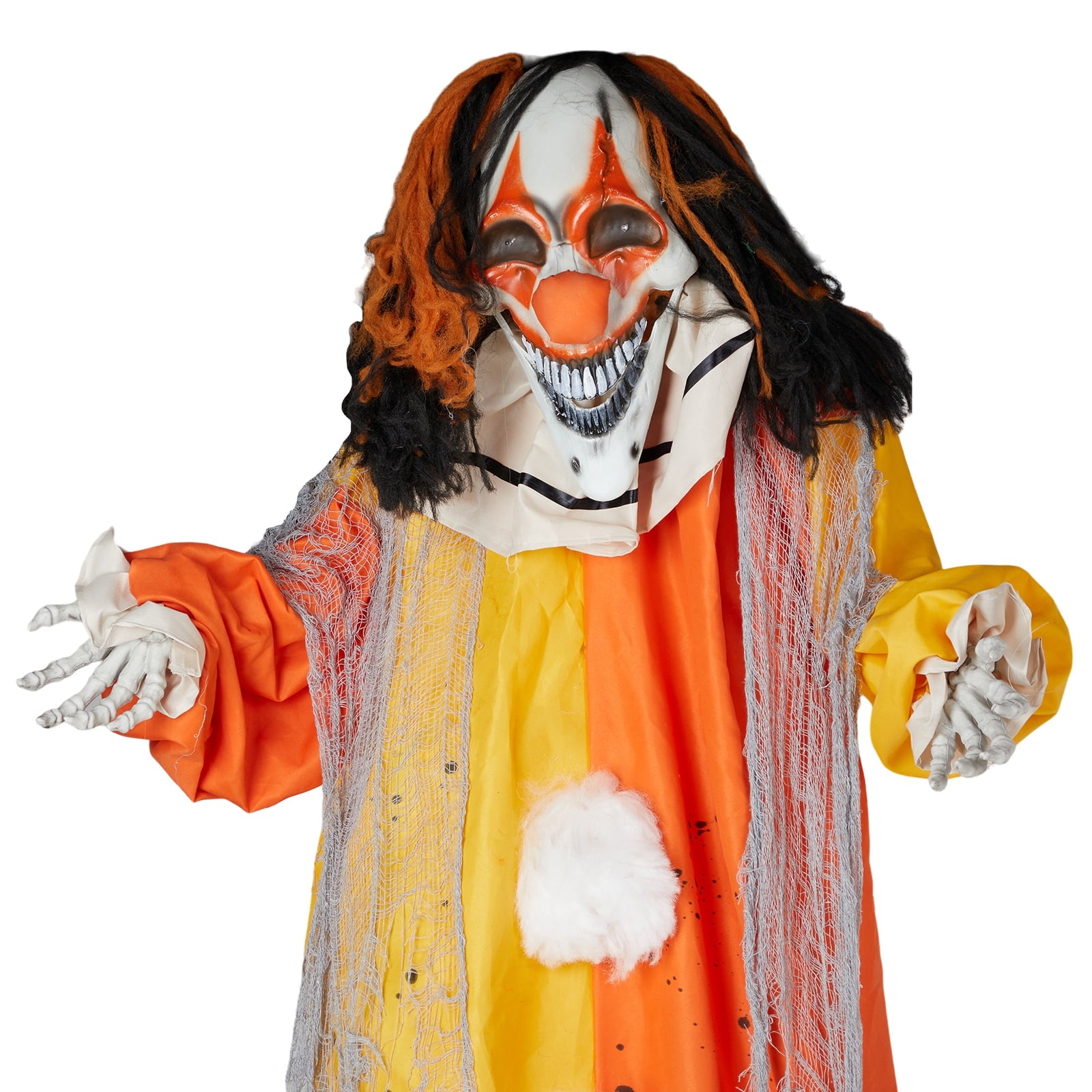 UBesGoo 8 ft Clown Animated Halloween Decoration Clown w/ Pre-Recorded Screaming, LED Eyes