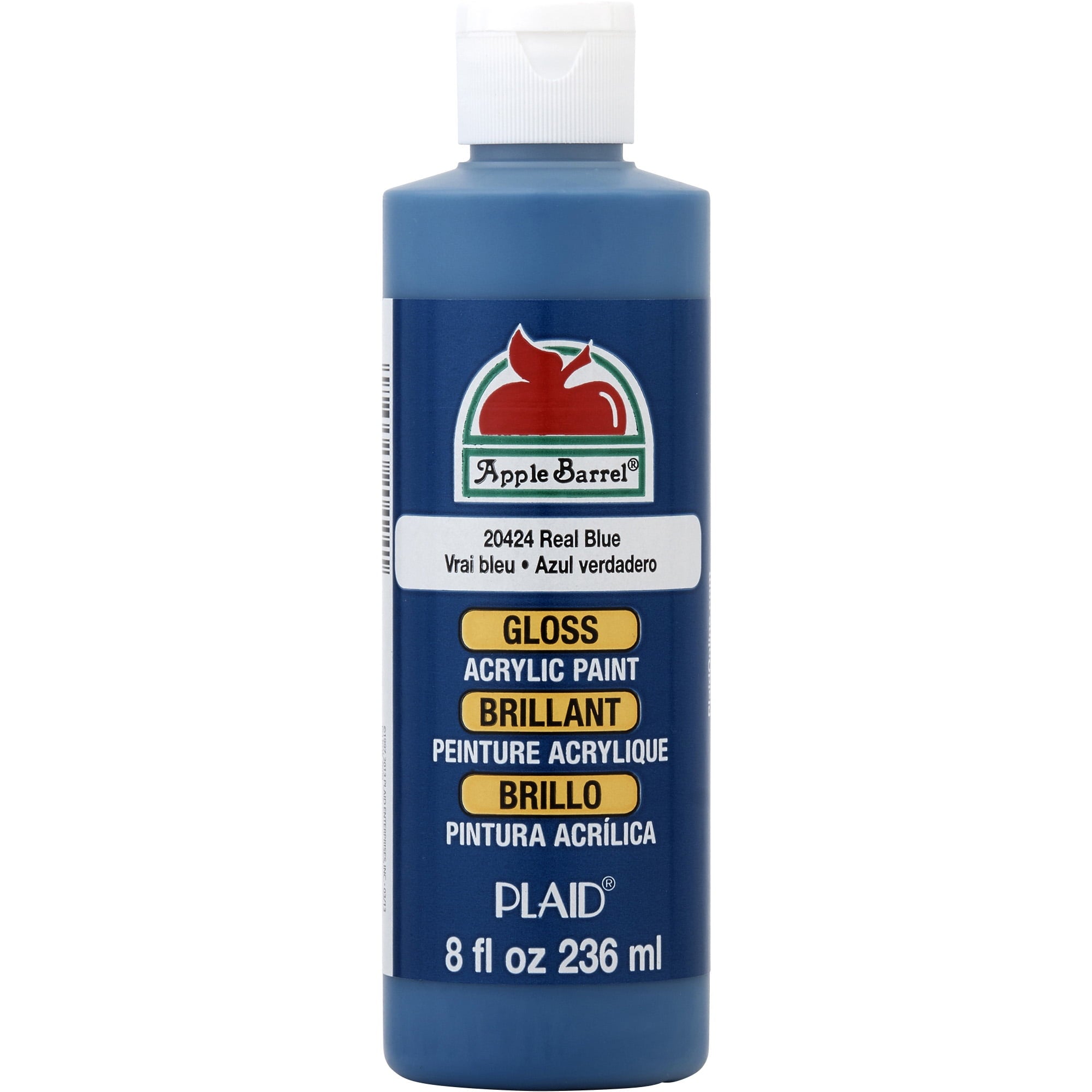 Apple Barrel Acrylic Craft Paint, Gloss Finish, White, 8 fl oz