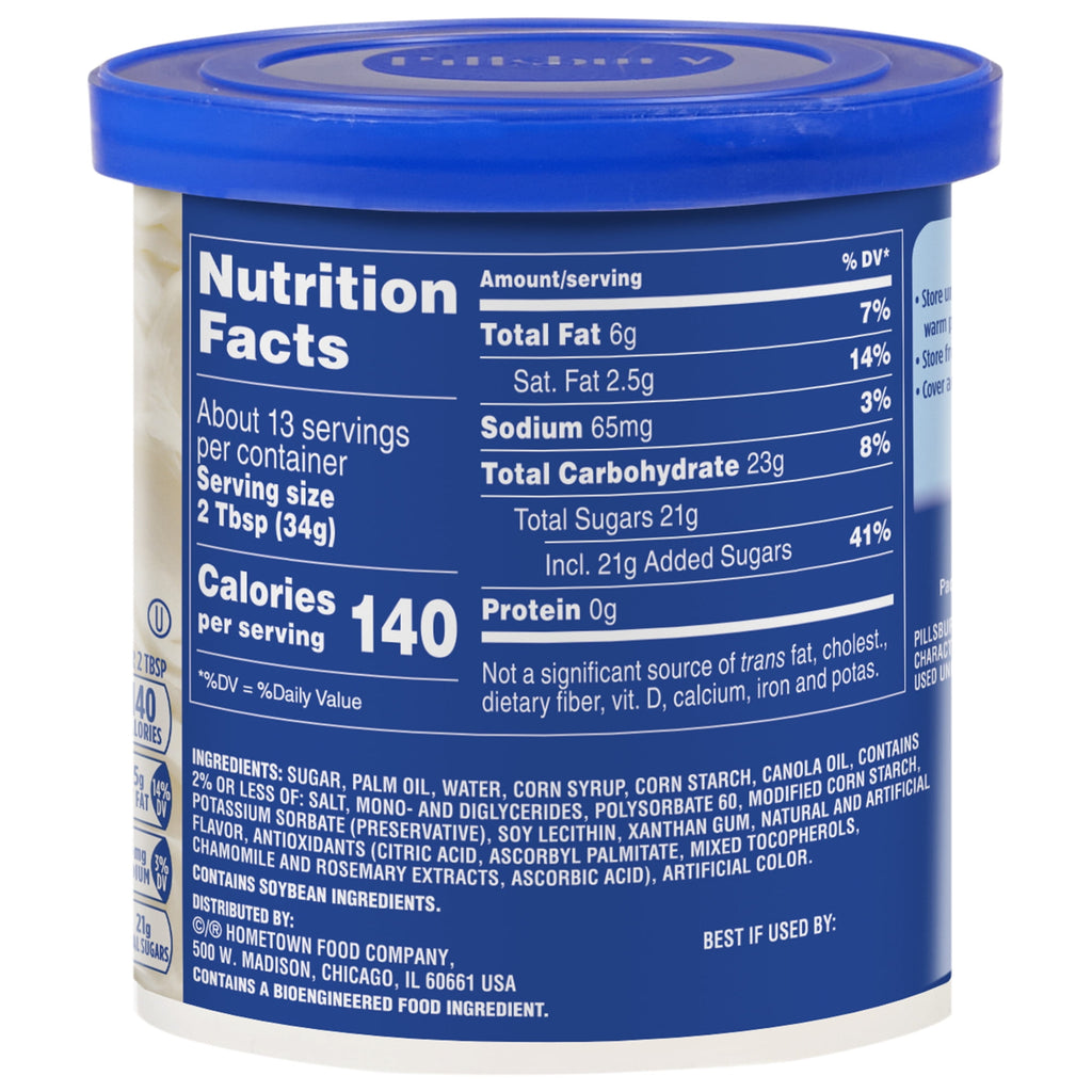 Pillsbury Creamy Supreme Vanilla Frosting, 16 oz Tub