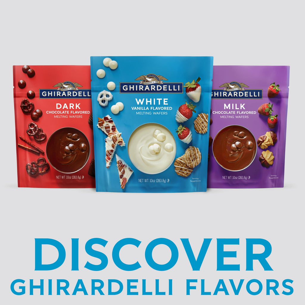 Ghirardelli White Vanilla Flavored Melting Wafers, 10 OZ Bag