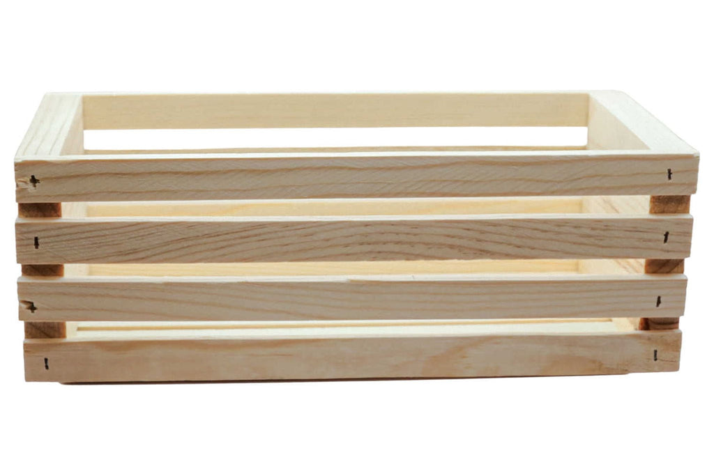 Hello Hobby Unfinished Wood Crate, 12 in x 5.5 in x 4 in