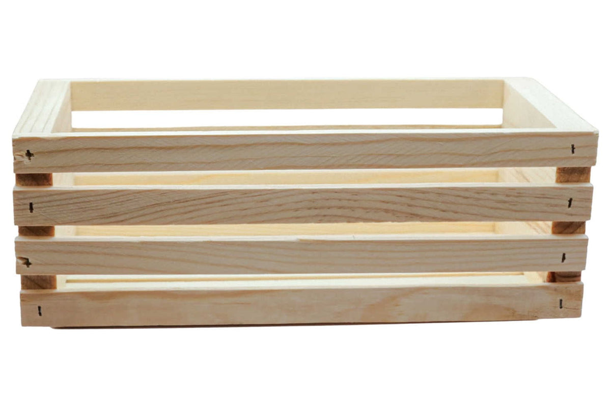 Hello Hobby Unfinished Wood Crate, 12 in x 5.5 in x 4 in