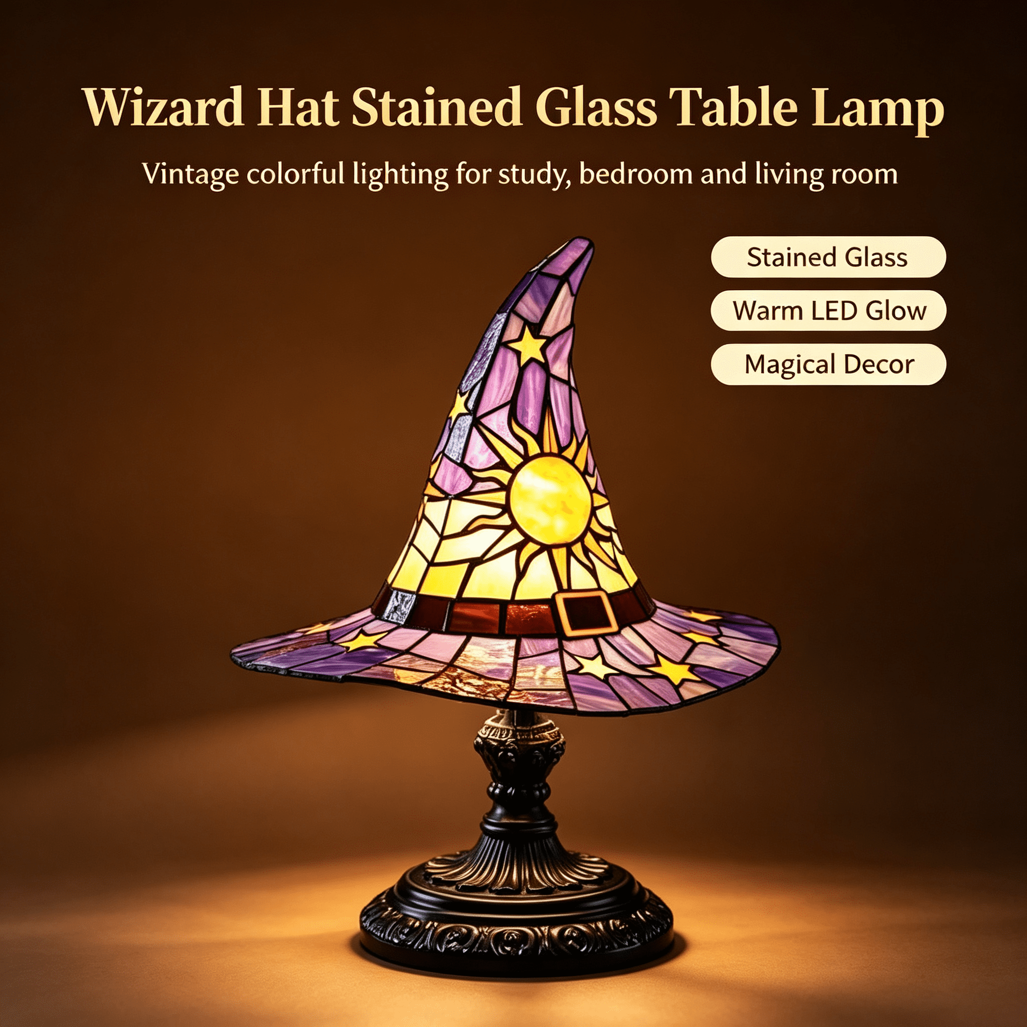 Stijggn Witch Hat Lights Halloween Glowing Lights, Waterproof Hanging Witch Hat Decorations, Warm Light Festival Ornaments for Indoor Outdoor Yard Garden Party Halloween Decor