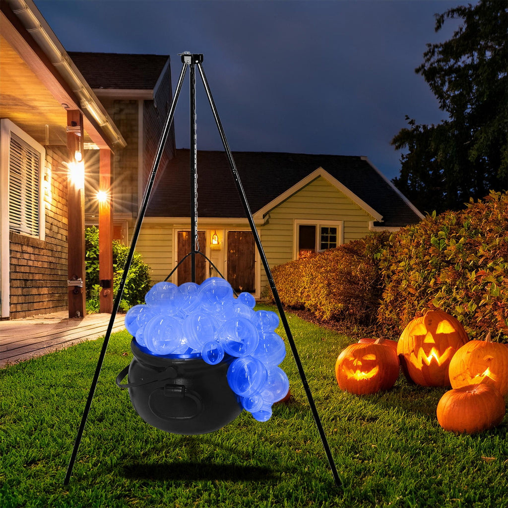 Muecwrye Halloween Decorations Outdoor, Halloween Clearance! Halloween Witches Cauldron on Tripod with Lights, DIY Bubbling Cauldron Set Decor for Home Porch Outside, Halloween Party Supplies