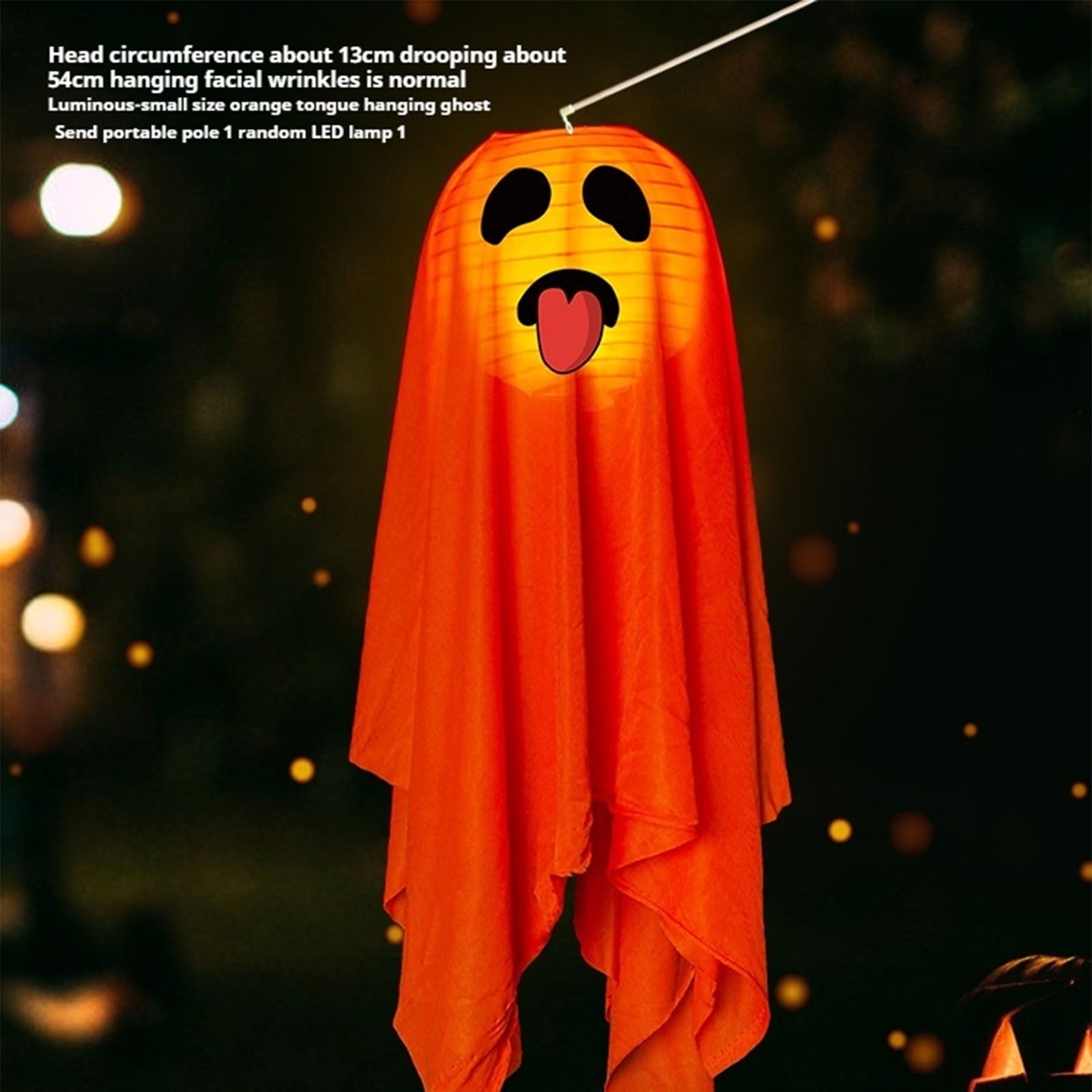 Gallickan Halloween Decoration Outdoor, Lighted Glowing Ghost Outdoor Ornaments Hanging Ghosts Decorations for Halloween Party Indoor Outdoor Home Garden Yard, B