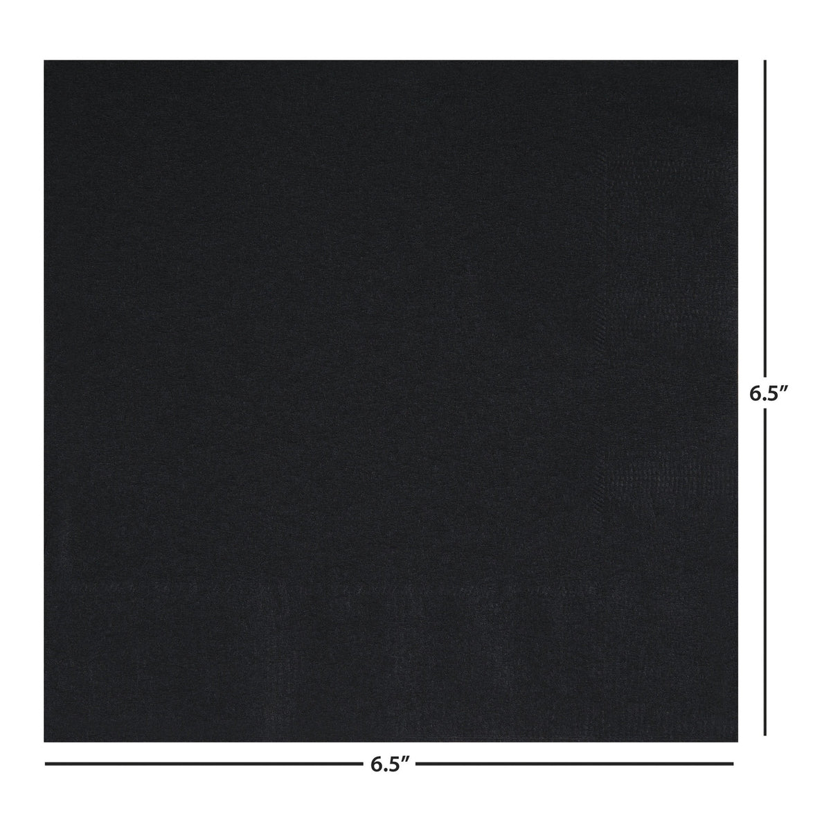 Way To Celebrate Disposable Paper Party Napkins, Black, 6.5 in x 6.5 in, 24 Count