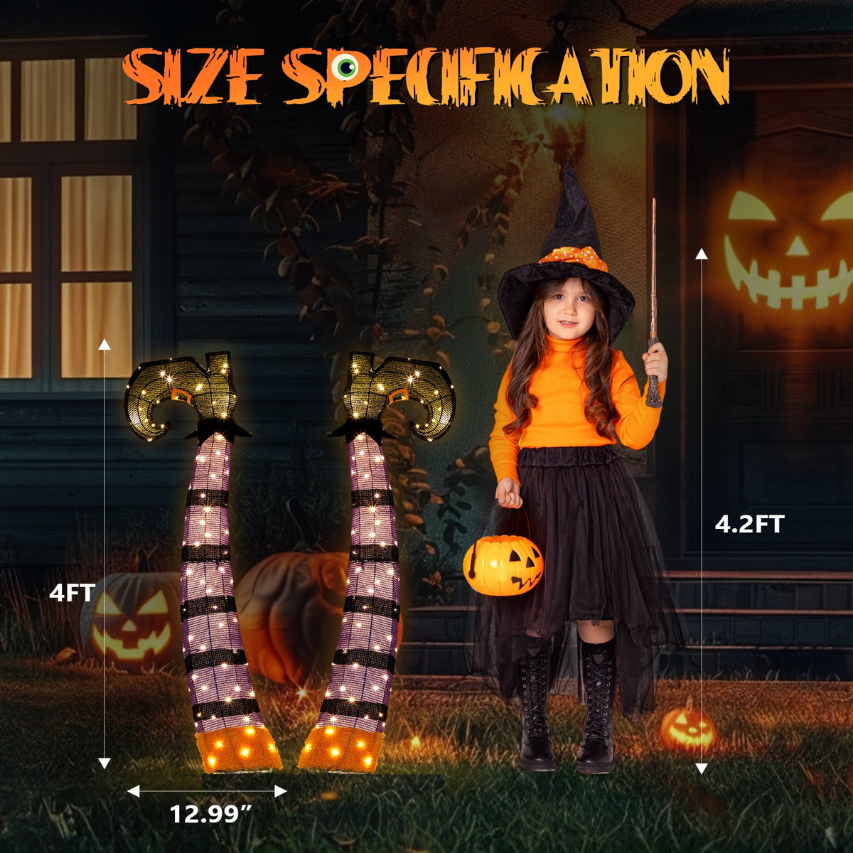 Yescom 9ft Flying Witch with Vulture & Owl Skeleton Halloween Outdoor Décor 2026