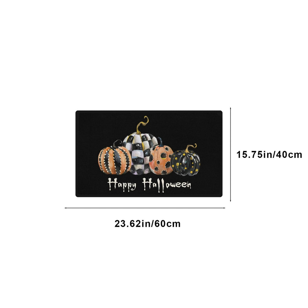 Pidgey Halloween Doormat,23*15" Cat With Pumpkin Outdoor Rugs For Thanksgiving Washable Fall Doormats Layered Front Door Mat For Porch/Farmhouse/Entryway/Patio Orange Rugs Christmas Decor