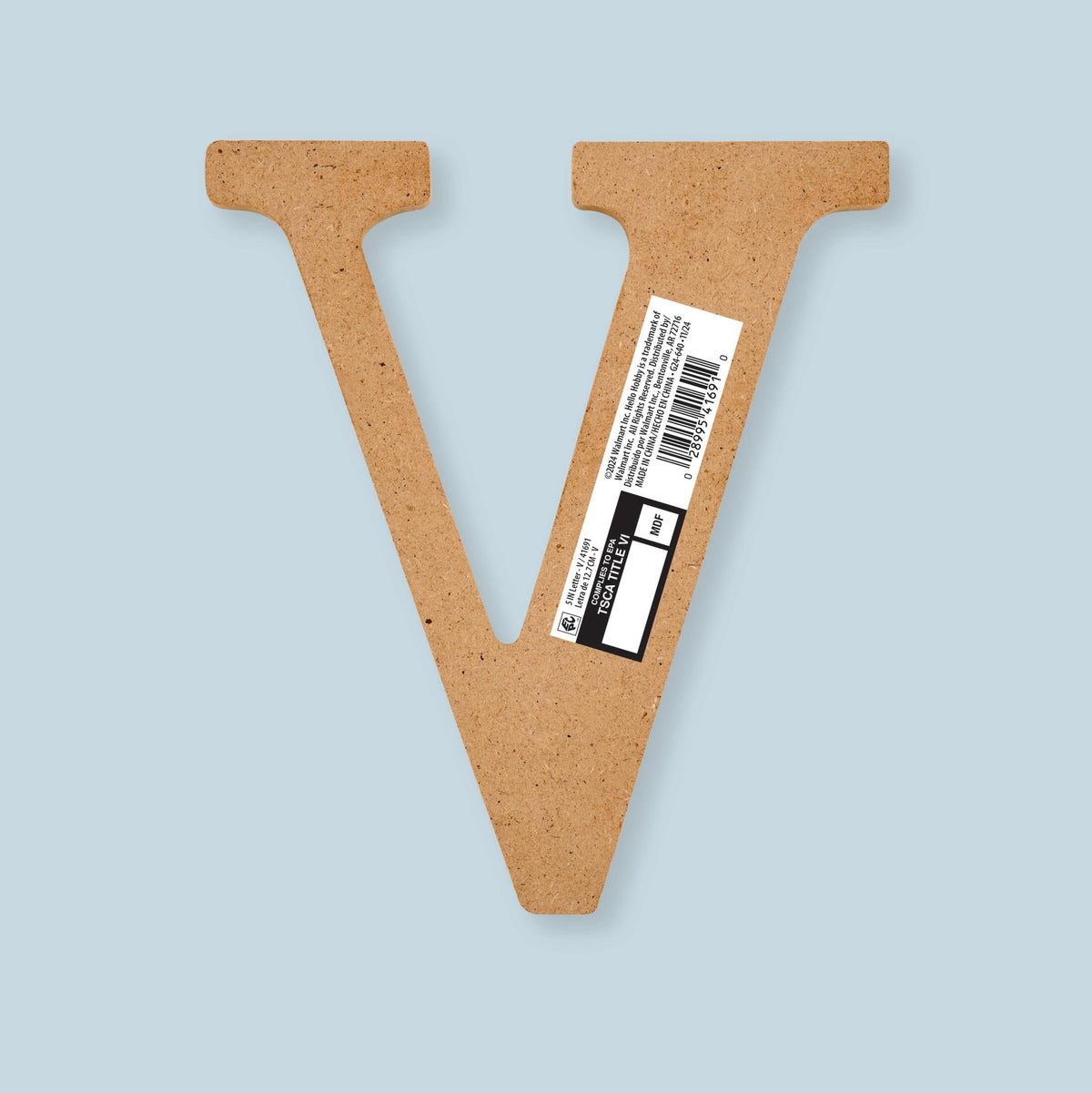 Plaid Unfinished Wood MDF 5" Letter for DIY Arts and Crafts, A
