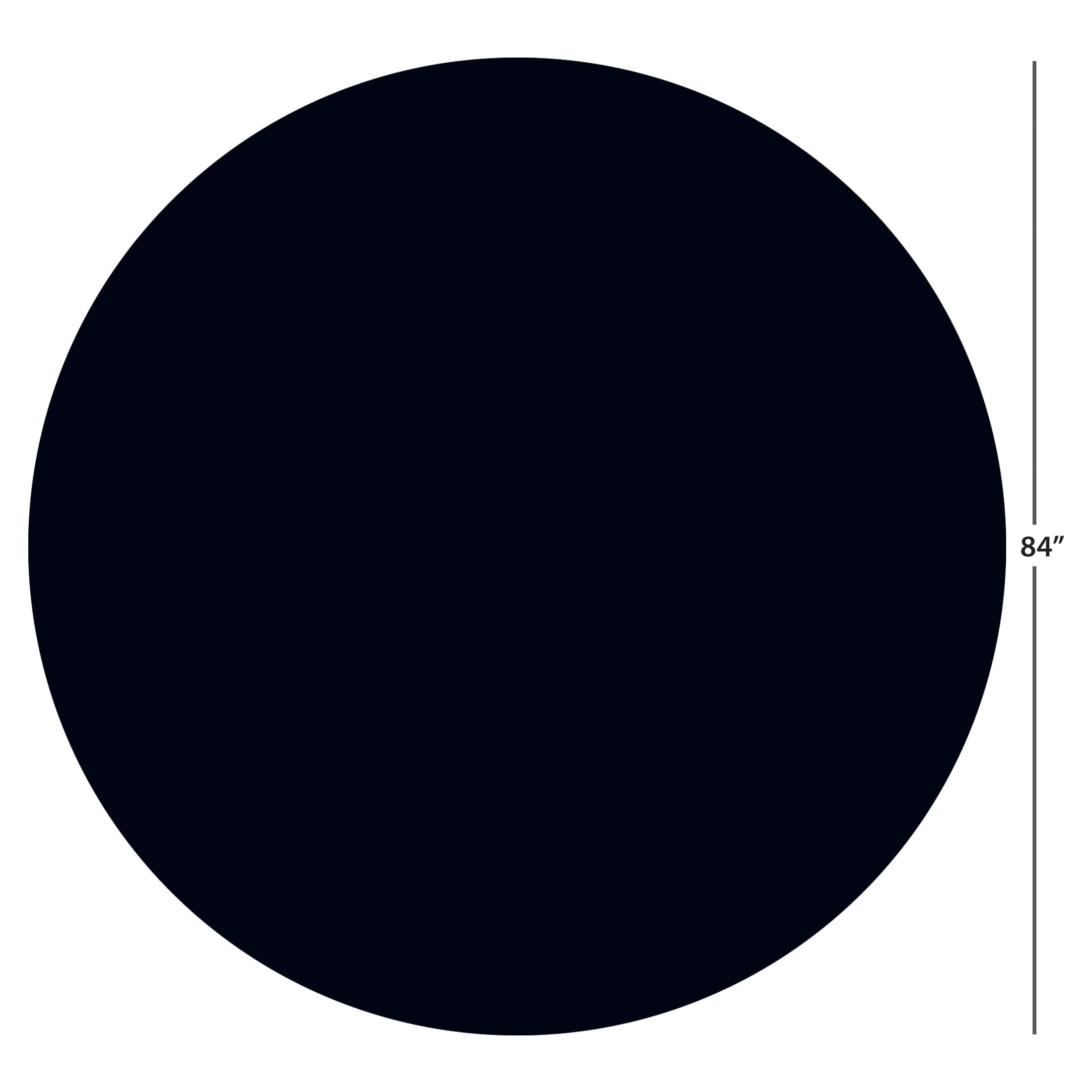 Way To Celebrate Round Plastic Table Cover, Black, 84 in, 1 Count