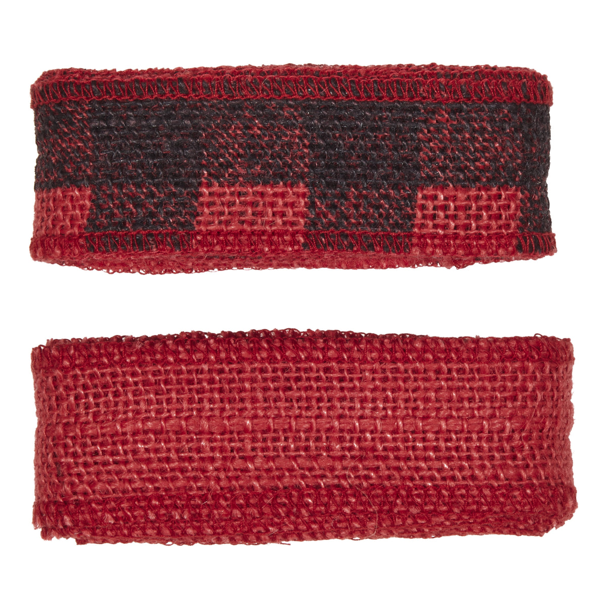 Love, Laugh, Craft Burlap Ribbon Set, 1.5"W x 3-Yds, Natural/White Stripe