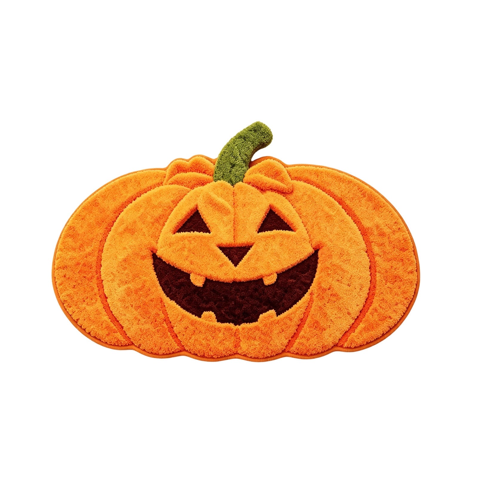 BZPIZ Halloween Cute Pumpkin Door Mat for Front Door, Doormat Outside Entrance, Halloween Decor for Porch and Entryway, Indoor & Outdoor Use Orange