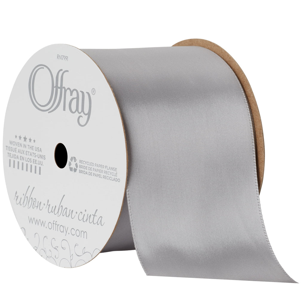 (2 pack) Offray Ribbon, Red 2 1/4 inch Single Face Satin Polyester Ribbon for Sewing, Crafts, and Gifting, 9 feet, 1 Each