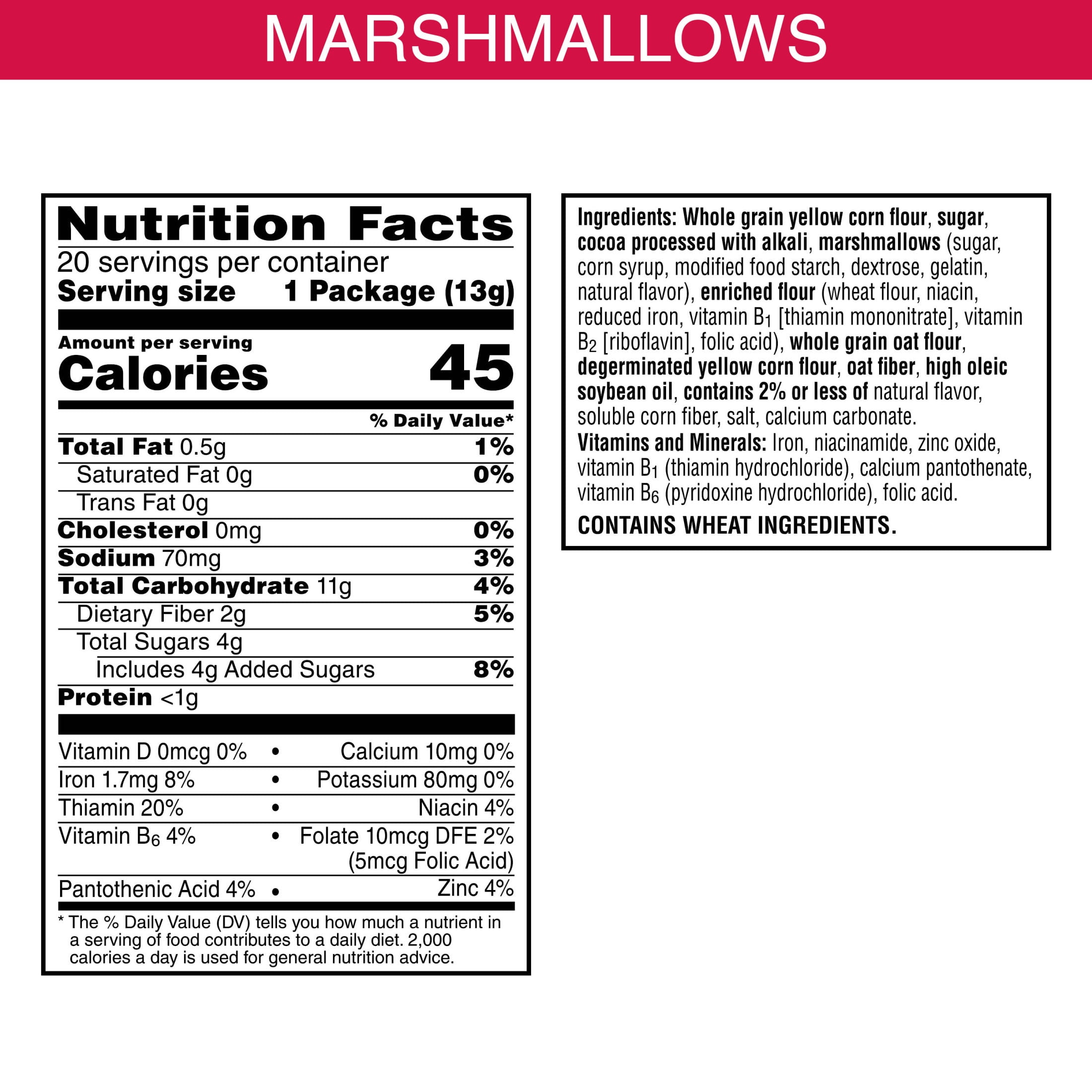 Kellogg's Cookies and Crème with Marshmallows Cereal Pouches, Whole Grain, 9 oz, 20 Count
