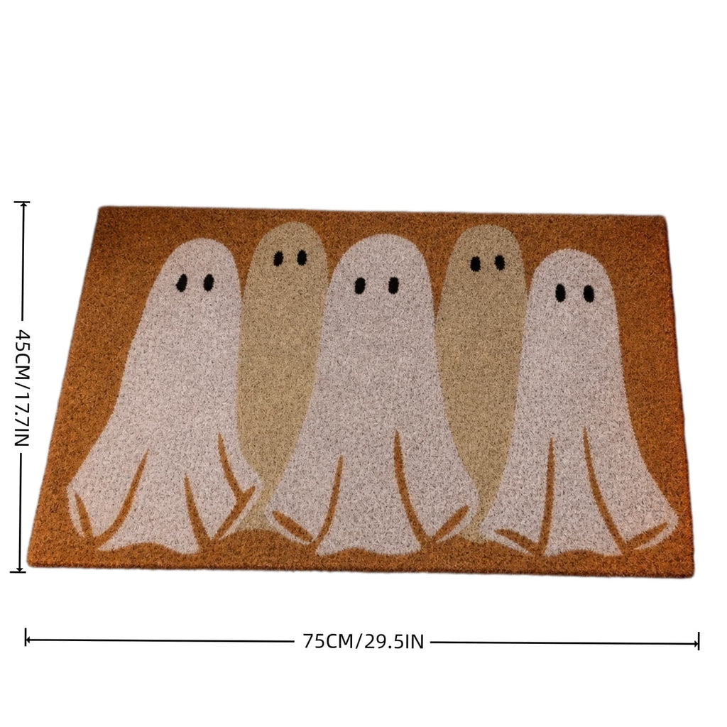 Halloween Pumpkin Placemats Set of 4, 12x18 Inch Pumpkin and Black Cat Table Mat, Washable Heat Resistant Place Mats for Kitchen Dining Table, Spooky Themed Decoration for Home, A
